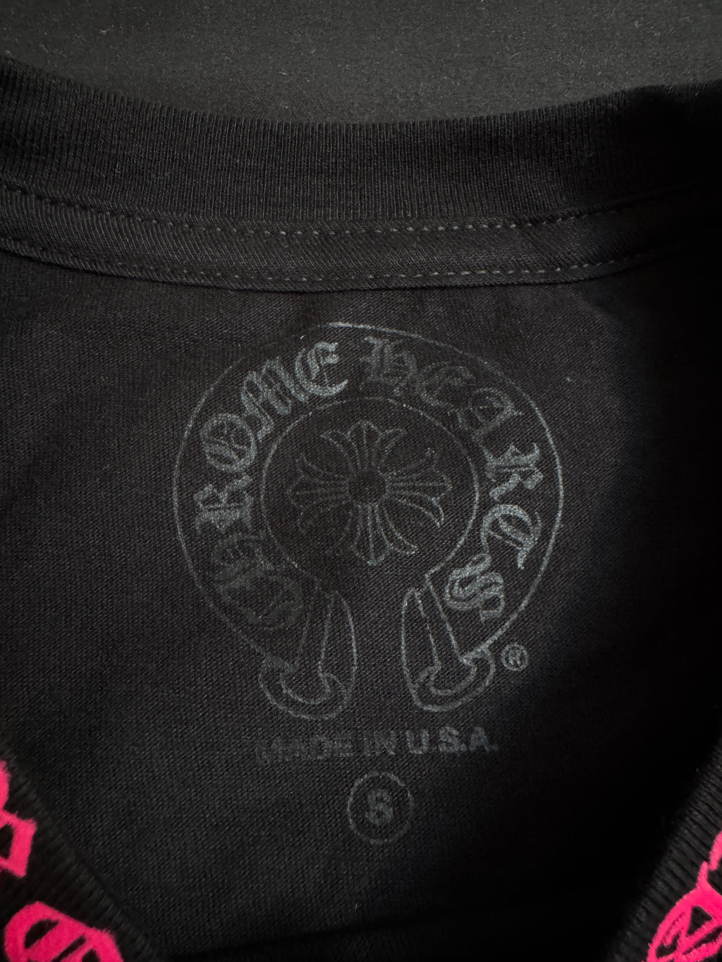 Chrome Hearts Neck Logo Pink/Black Longsleeve Shirt