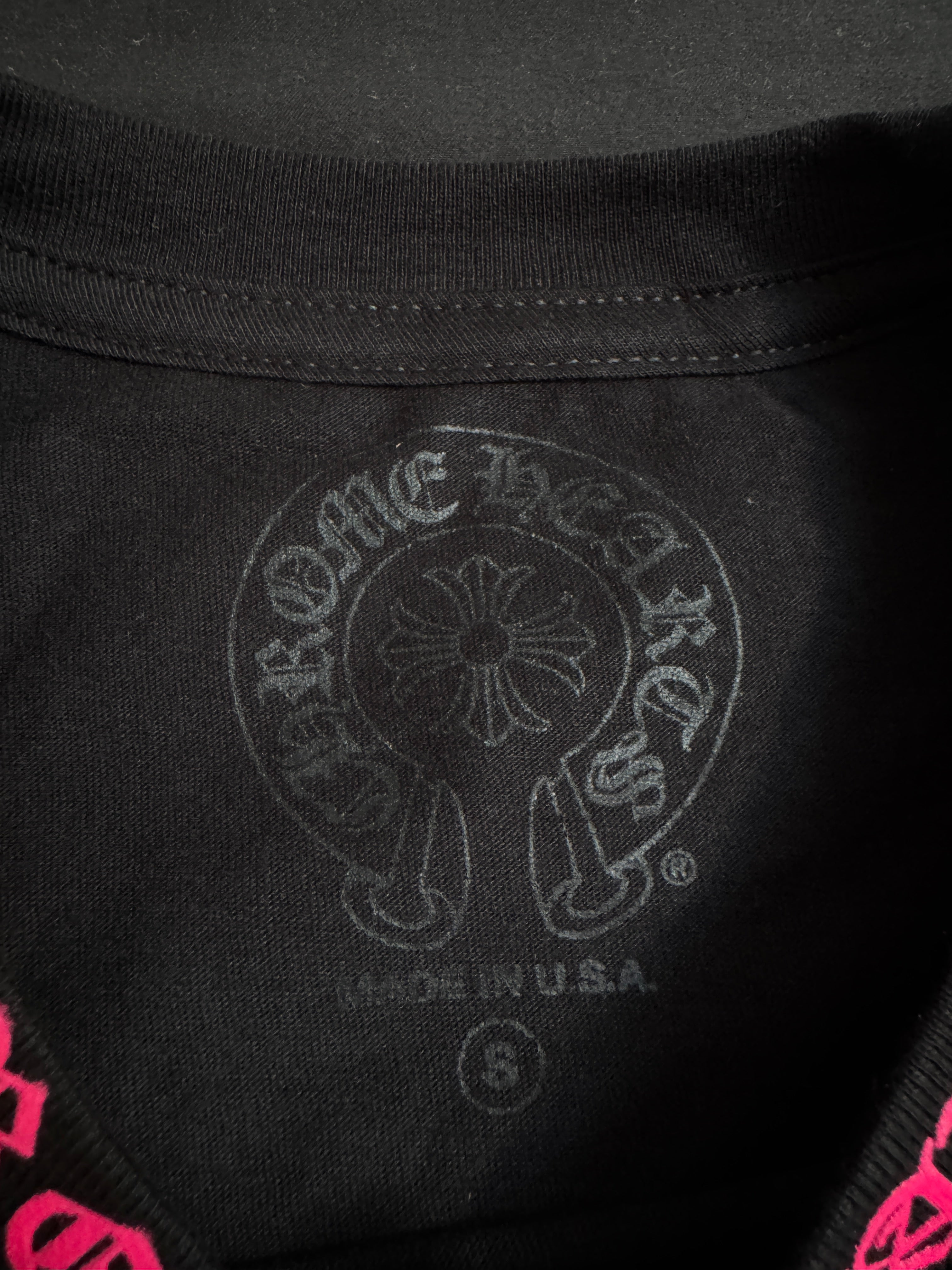 Chrome Hearts Neck Logo Pink/Black Longsleeve Shirt