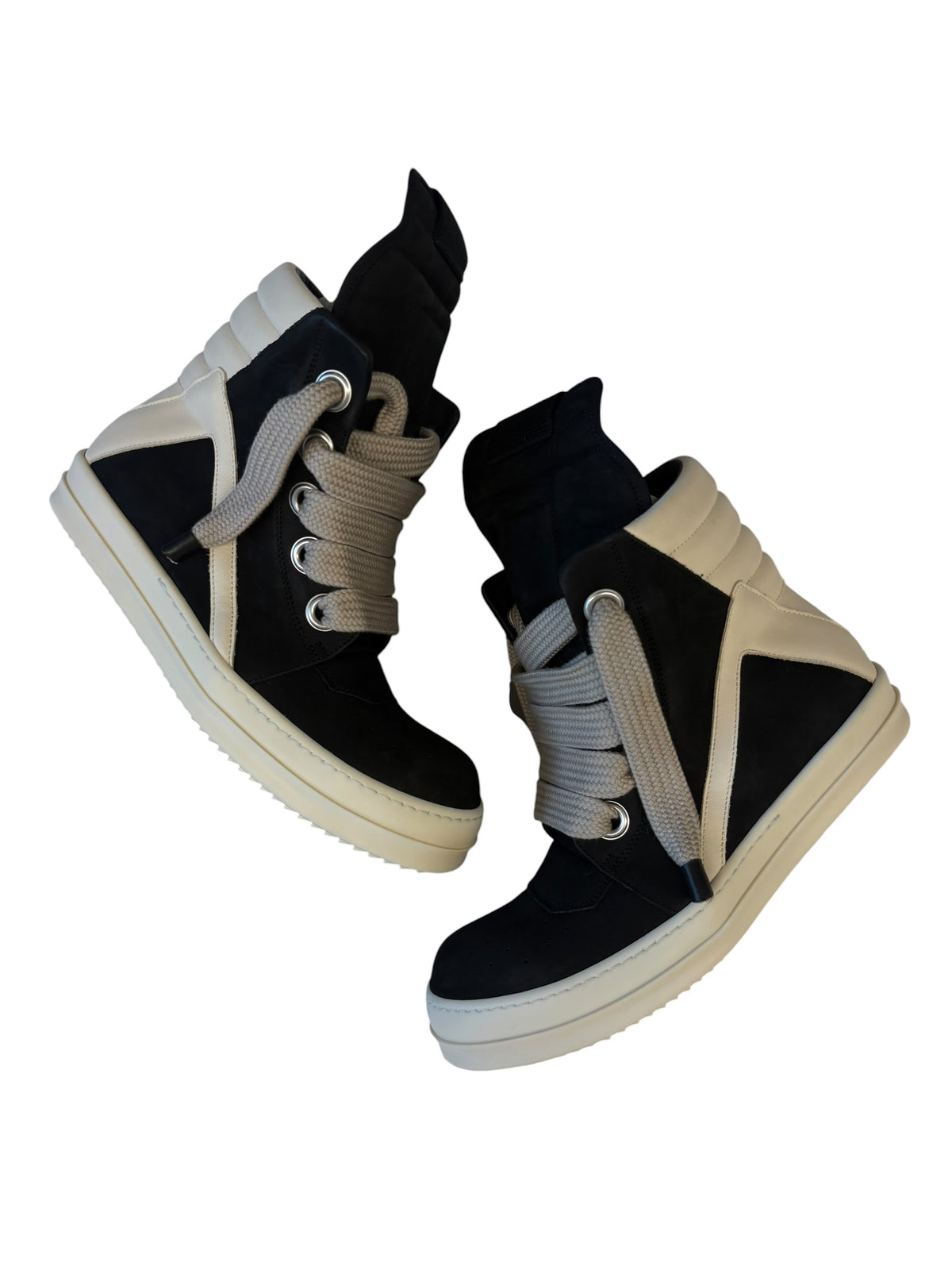 Rick Owens Geobasket Suede Jumbo Lace