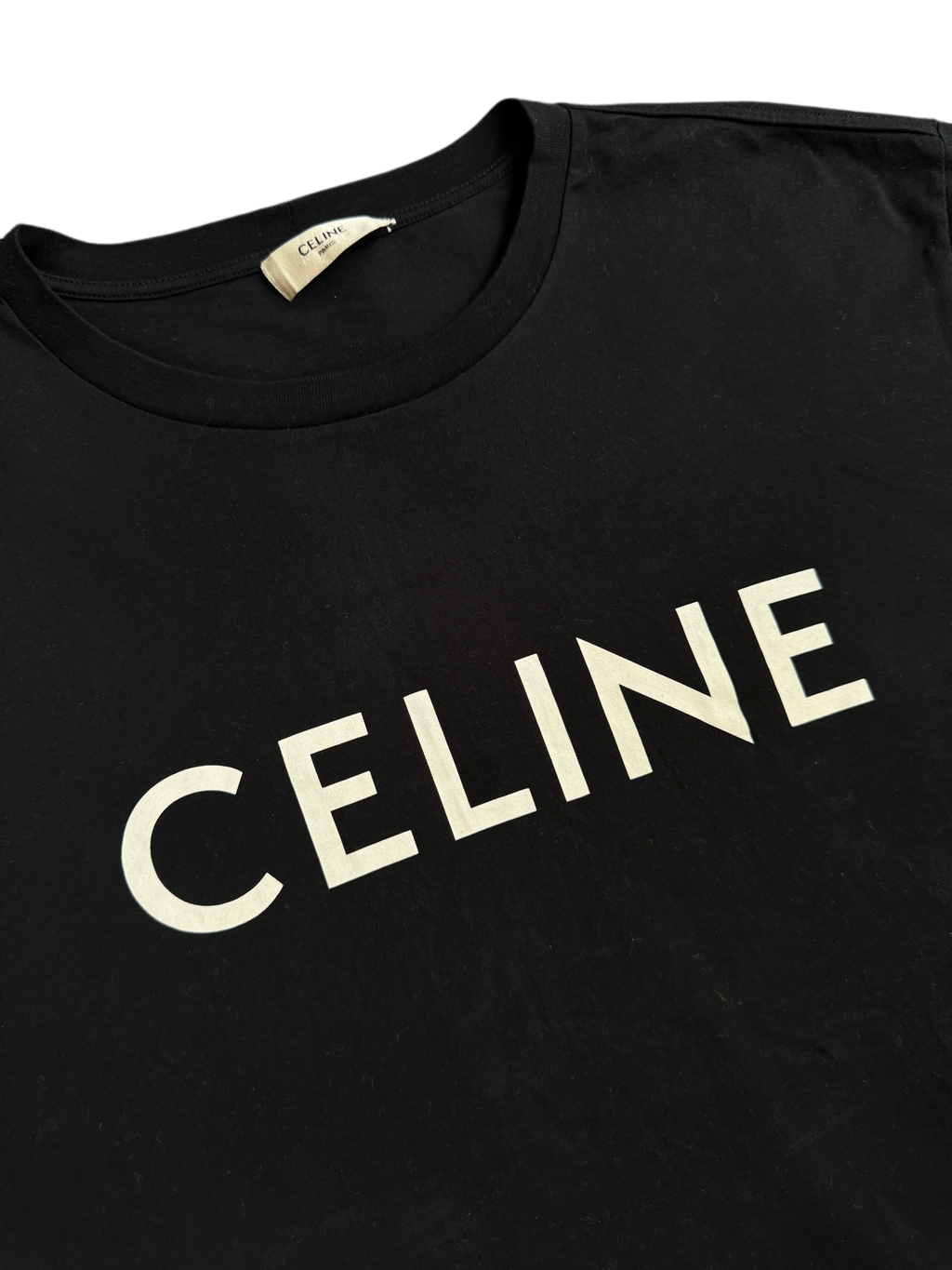 Celine Logo T-Shirt Black - Size M