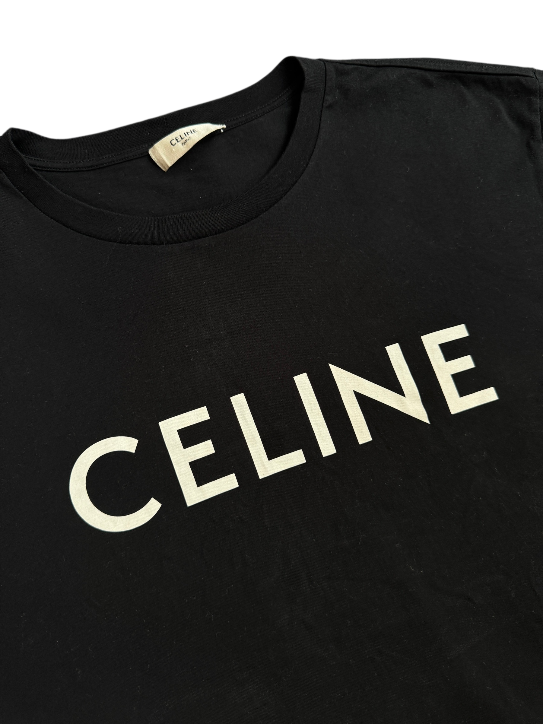 Celine Logo T-Shirt Black - Size M