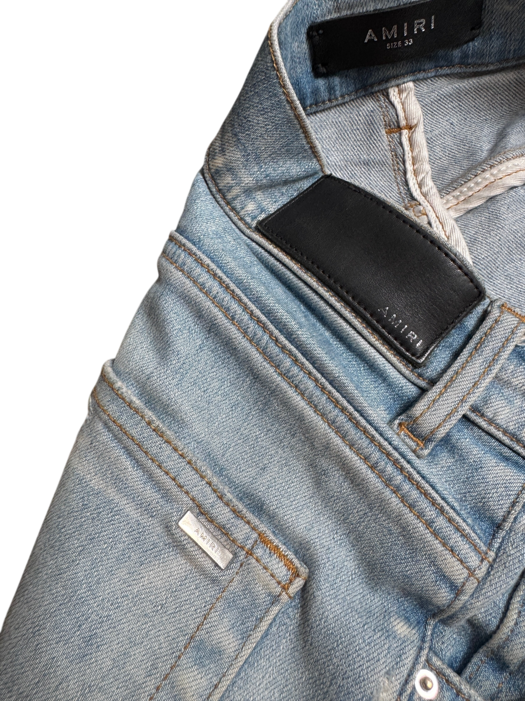 Amiri LightWash Jeans Old English