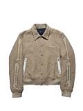 Amiri Bones Brown Boucle Varsity Jacket - Size 52