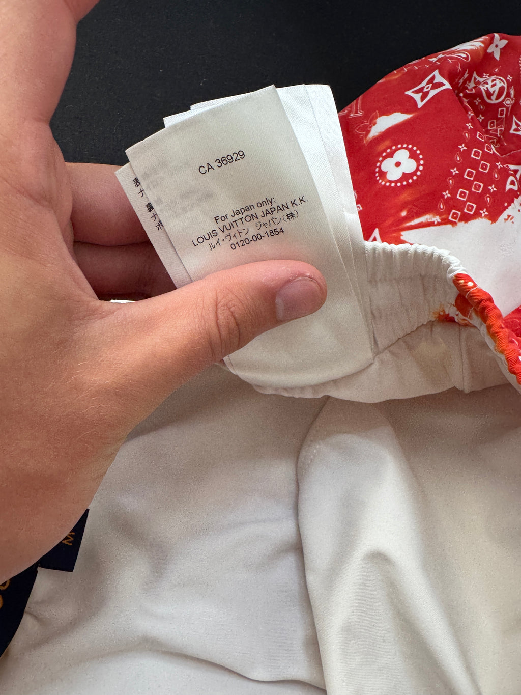 Louis Vuitton Orange Bandana Bleached Set - Size M