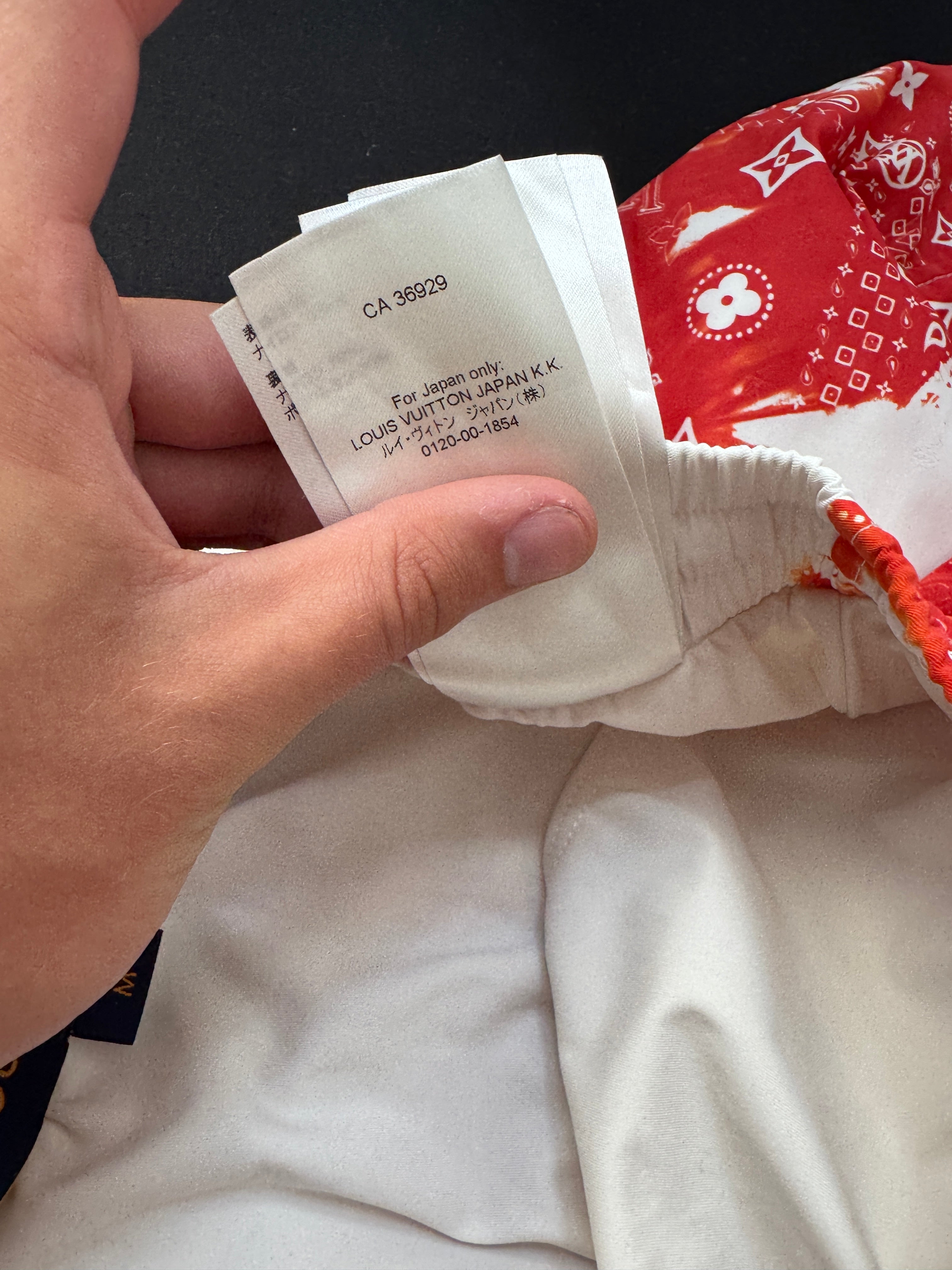 Louis Vuitton Orange Bandana Bleached Set - Size M