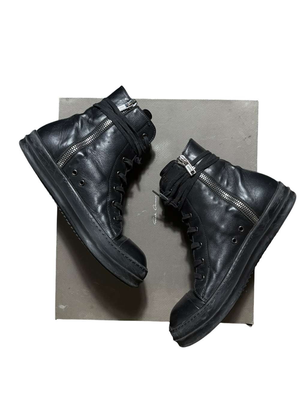 Rick Owens Ramone Black High Top - 9