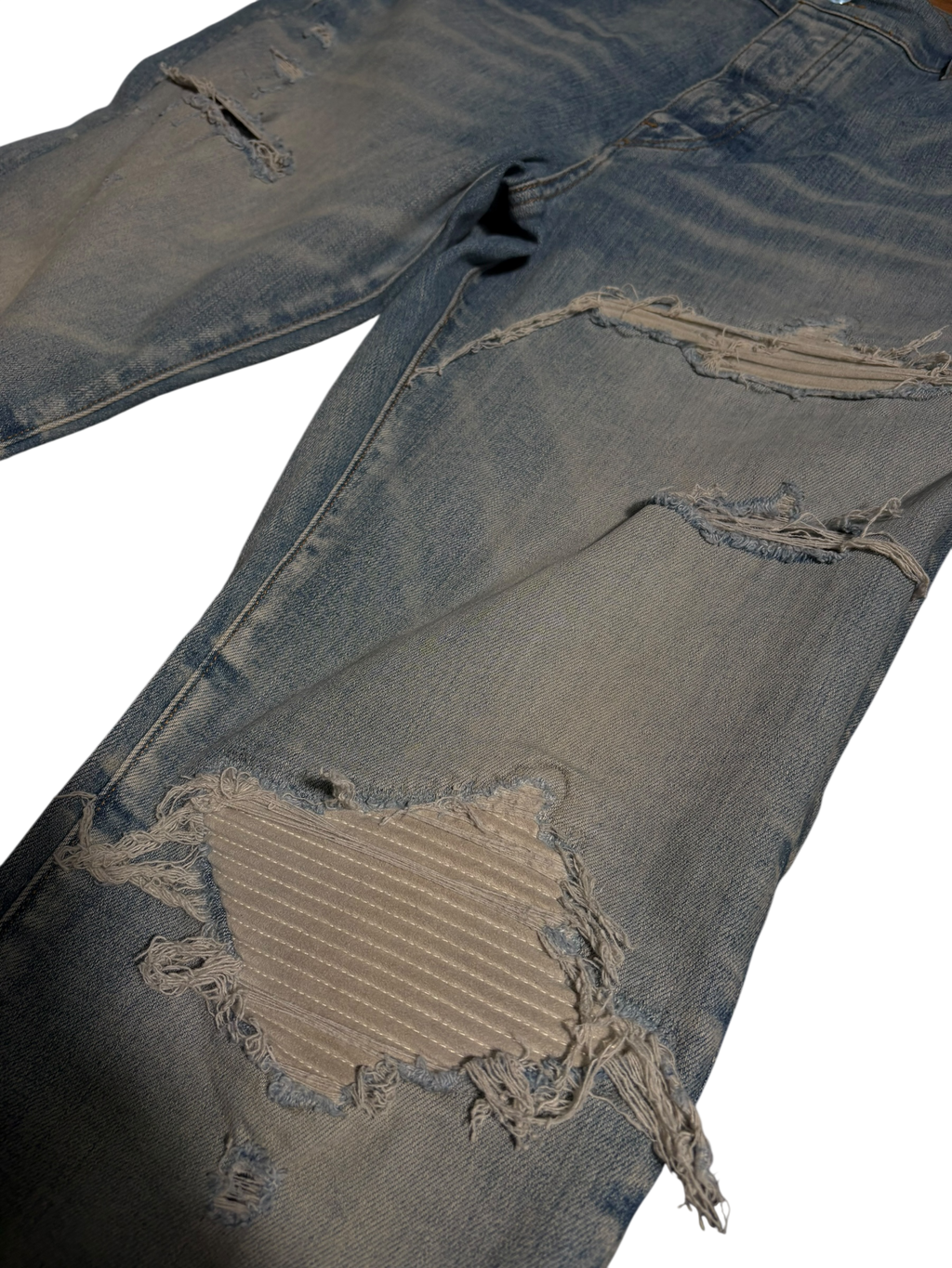 Amiri MX1 LightWash White Patch - Size 38