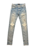 Amiri MX1 Light Wash White Patch Jeans - Size 31