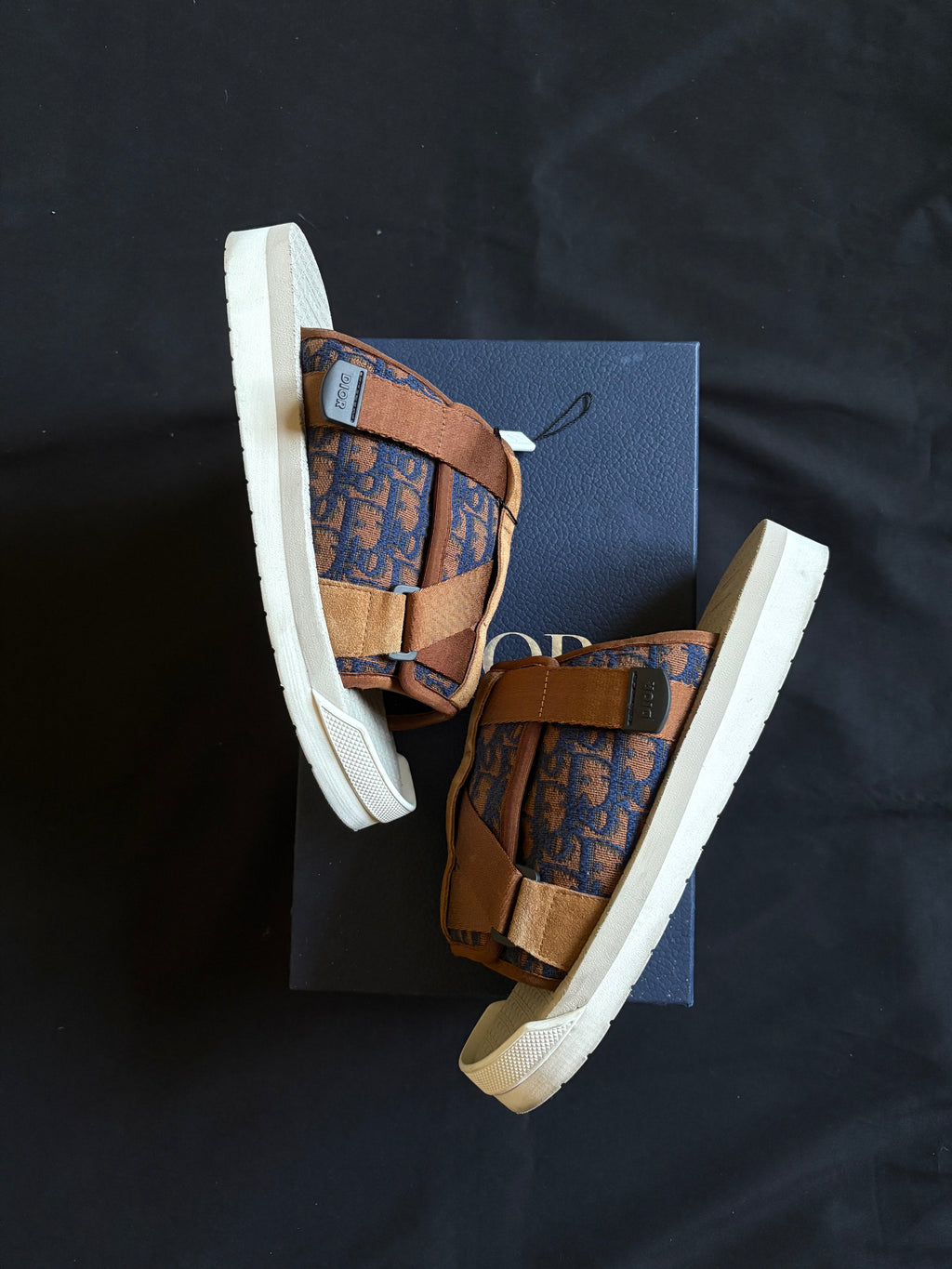 Dior Alpha Slide Brown Navy