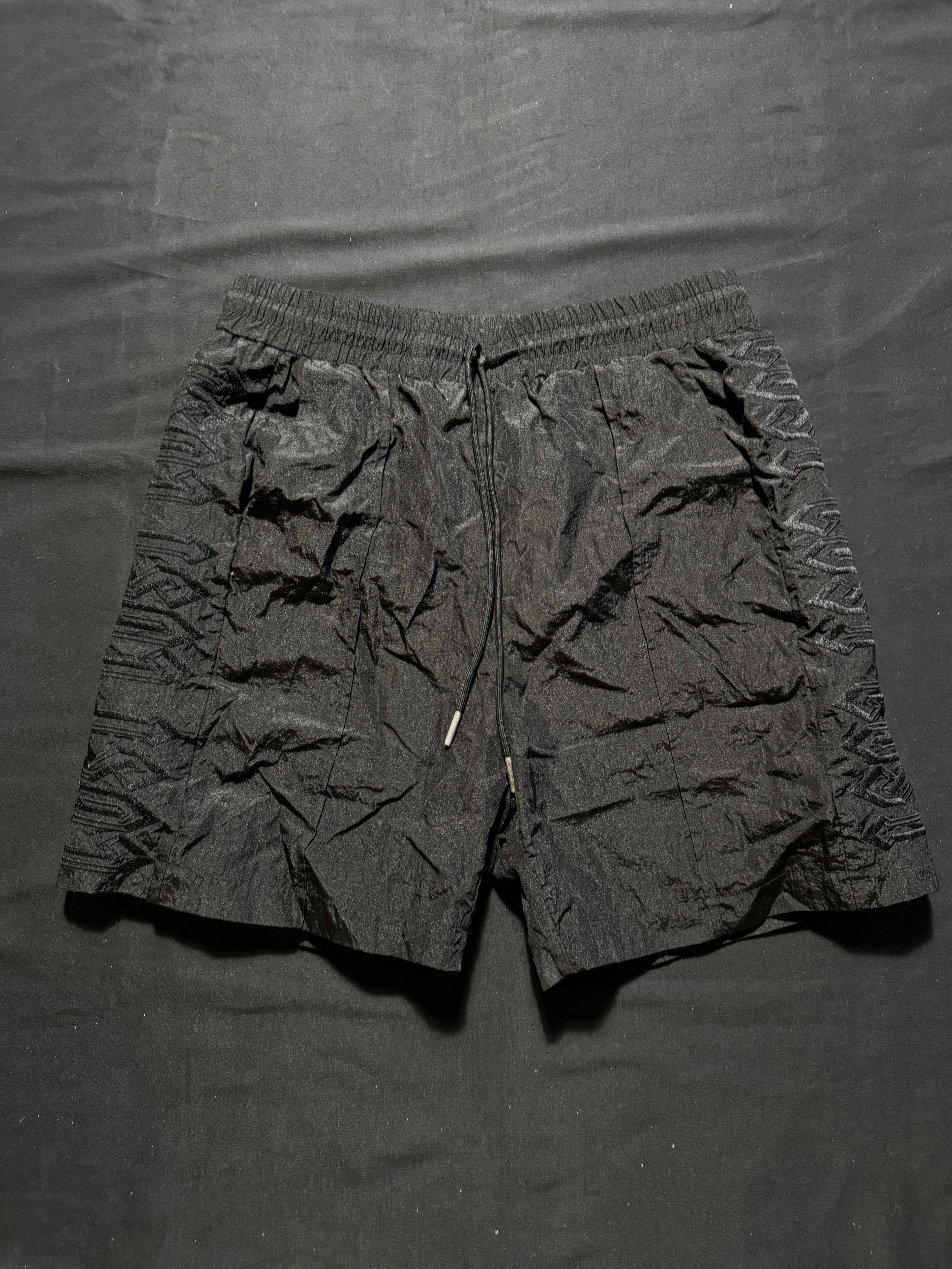 Lost Intricacy Black Nylon Shorts