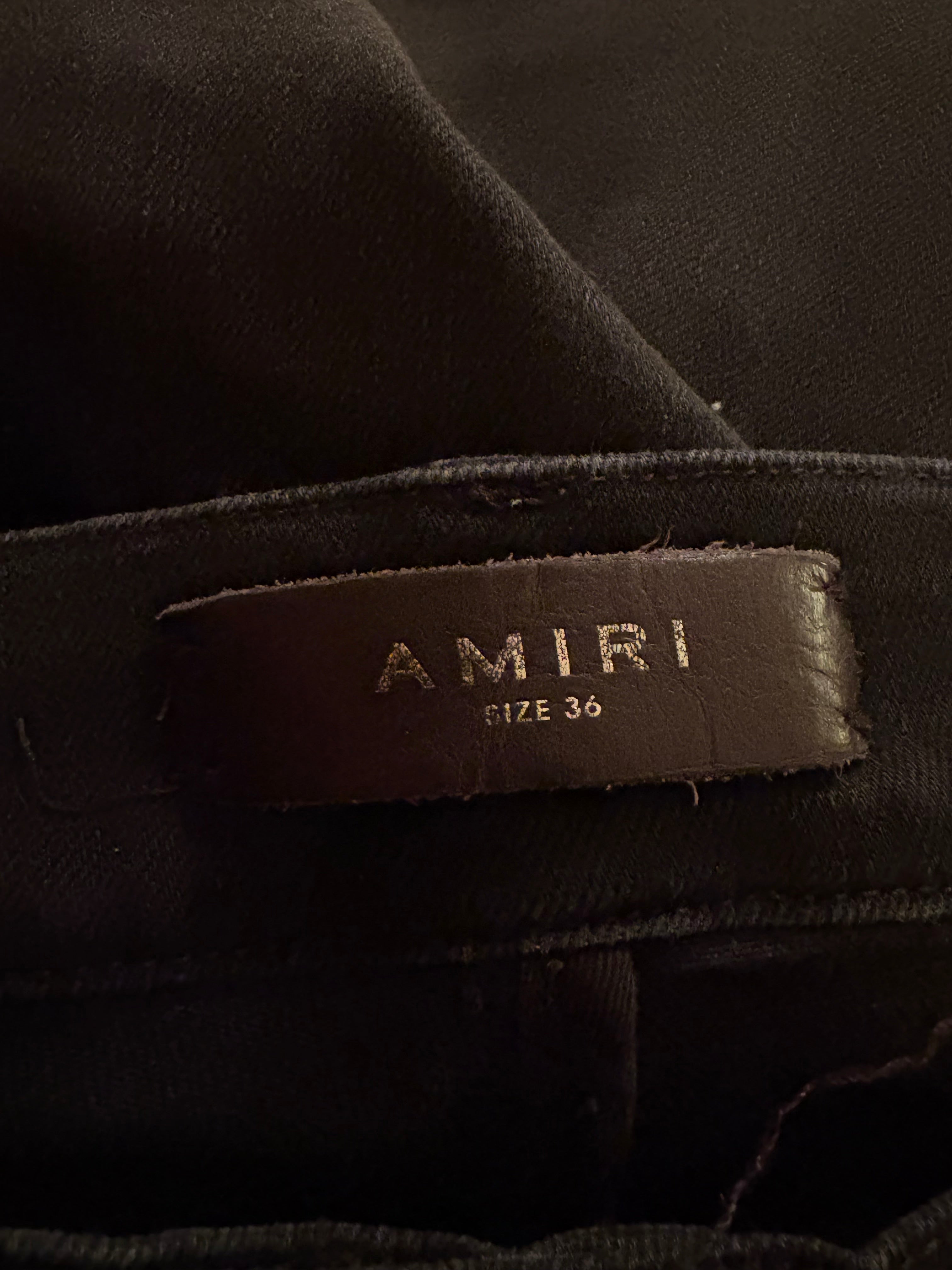 Amiri MX1 Black/Pink Patch Black Jeans
