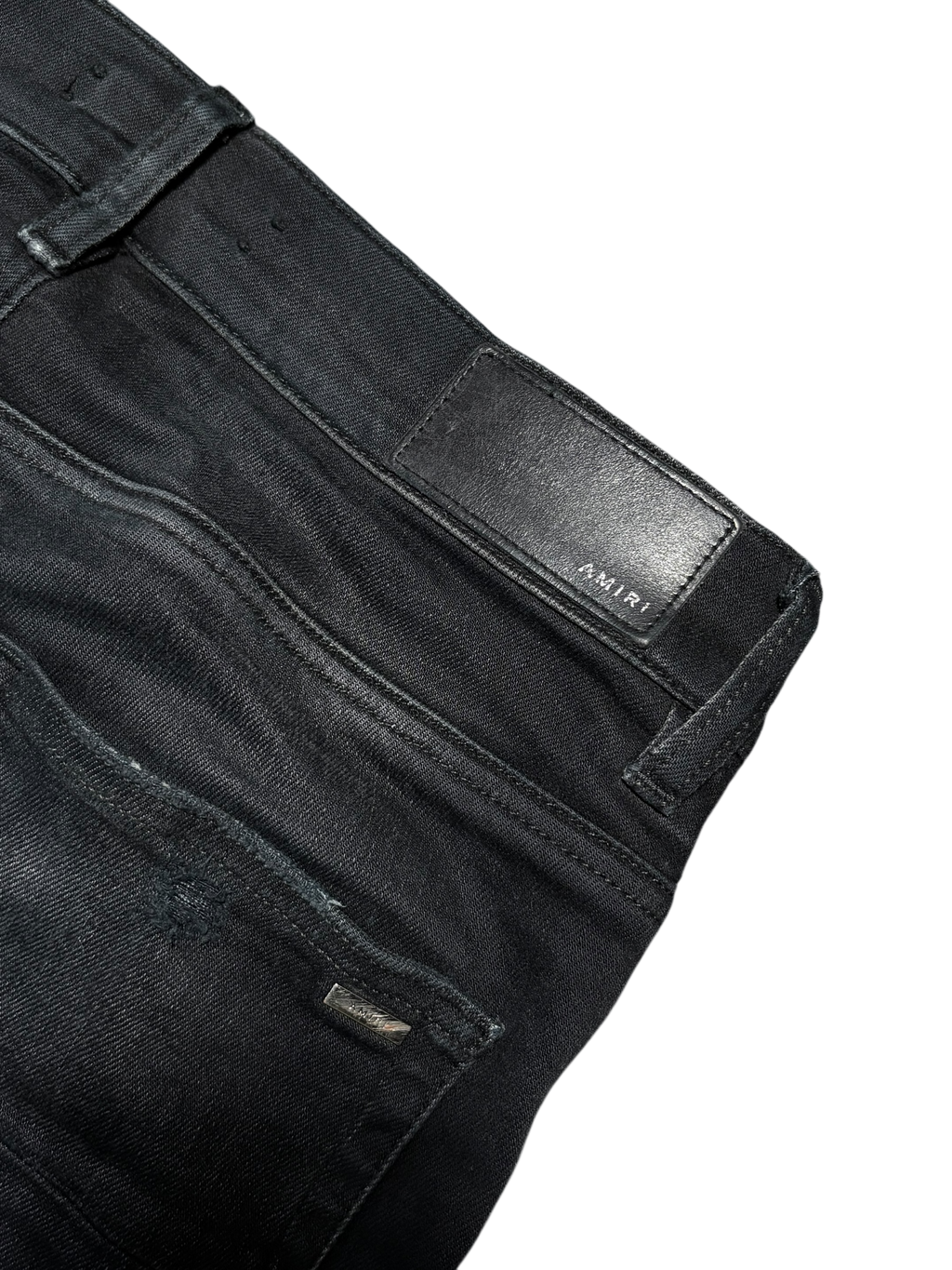 Amiri MX1 Black Iridescent Patch Jeans