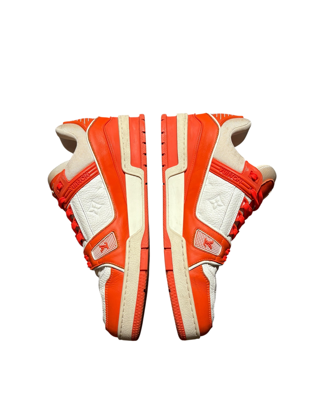 Louis Vuitton White Orange Monogram Trainers