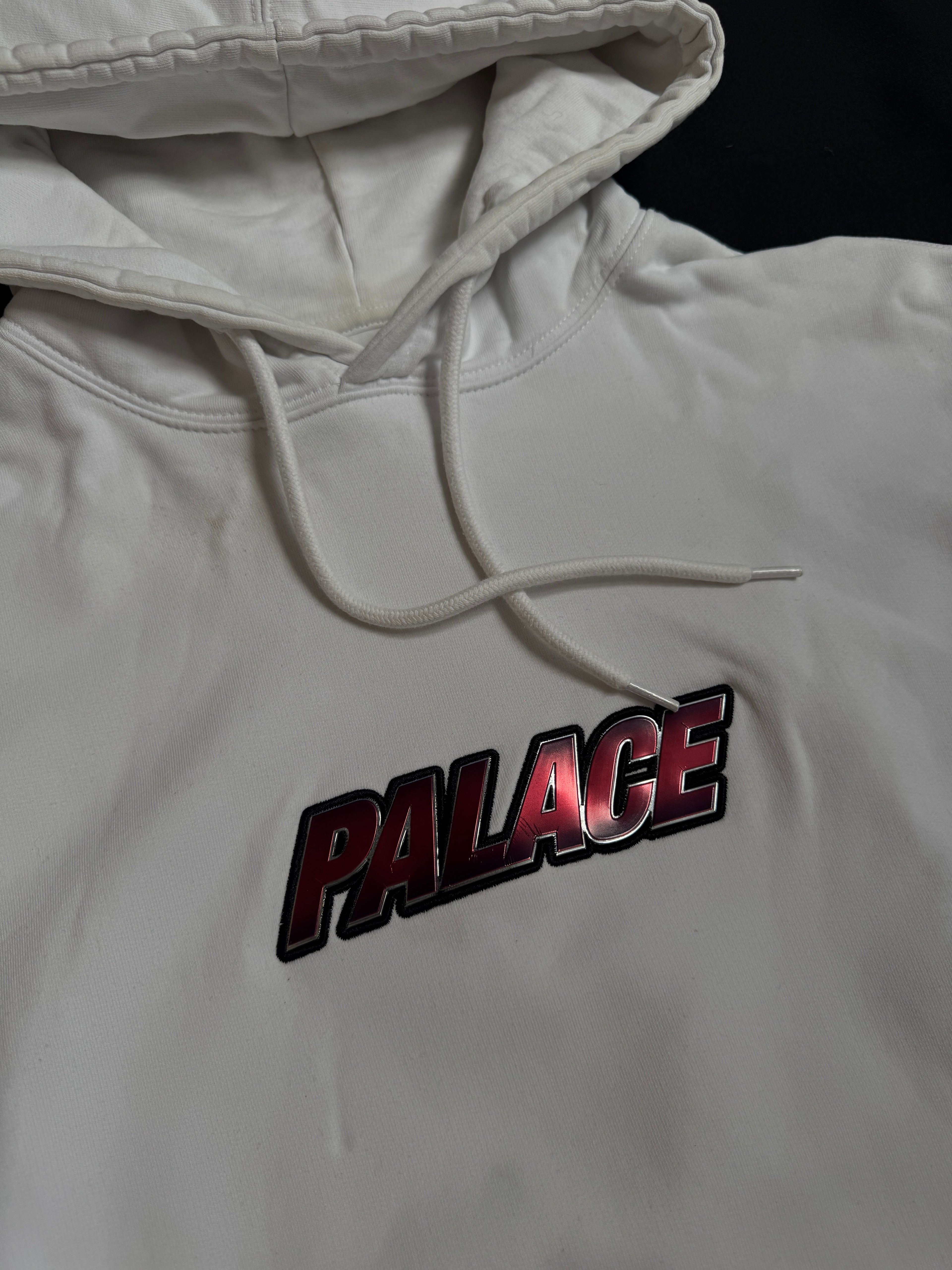 Palace Hoodie Logo White