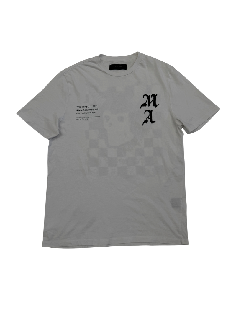 Amiri x Wes Lang Checker Skull Tee - Size Small