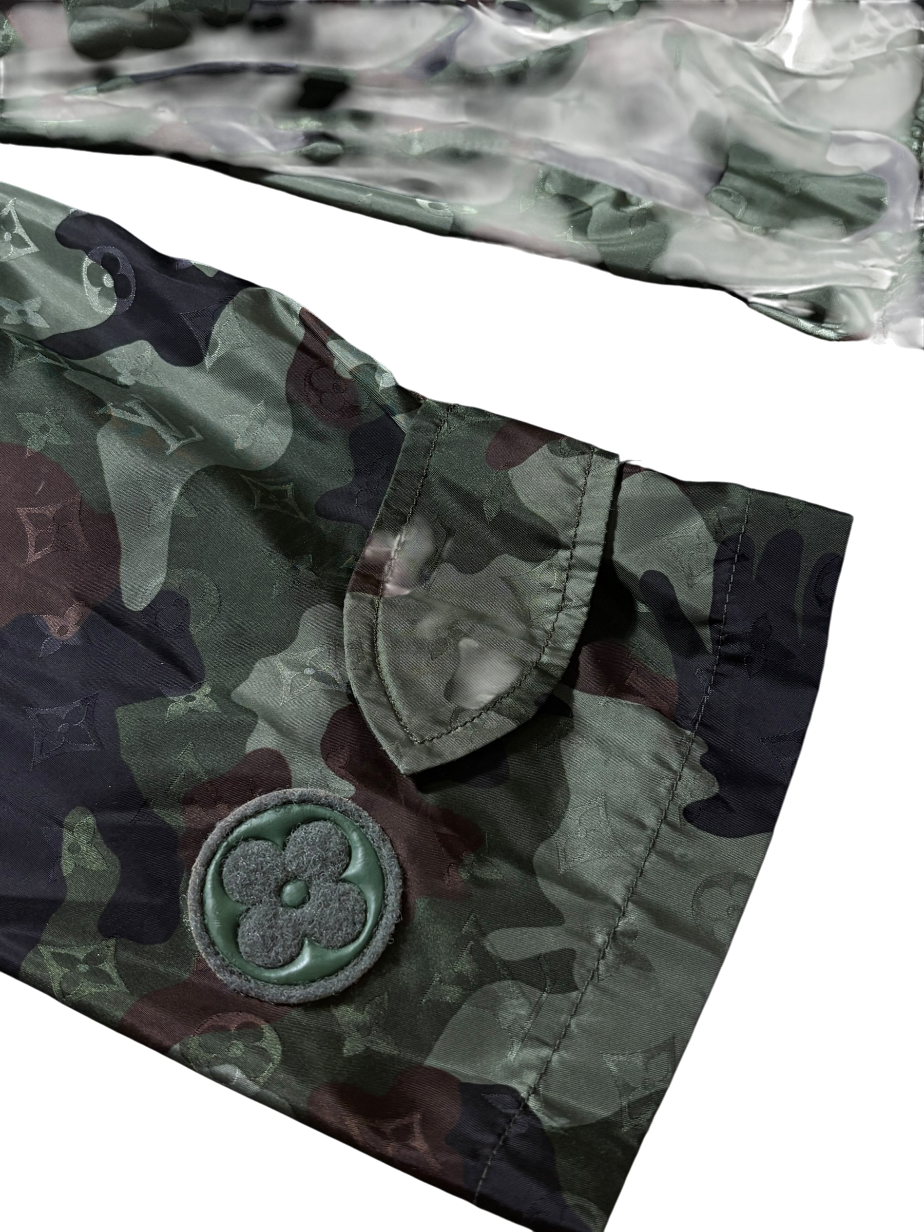 Louis Vuitton Green Camouflage Monogram Windbreaker - Size M