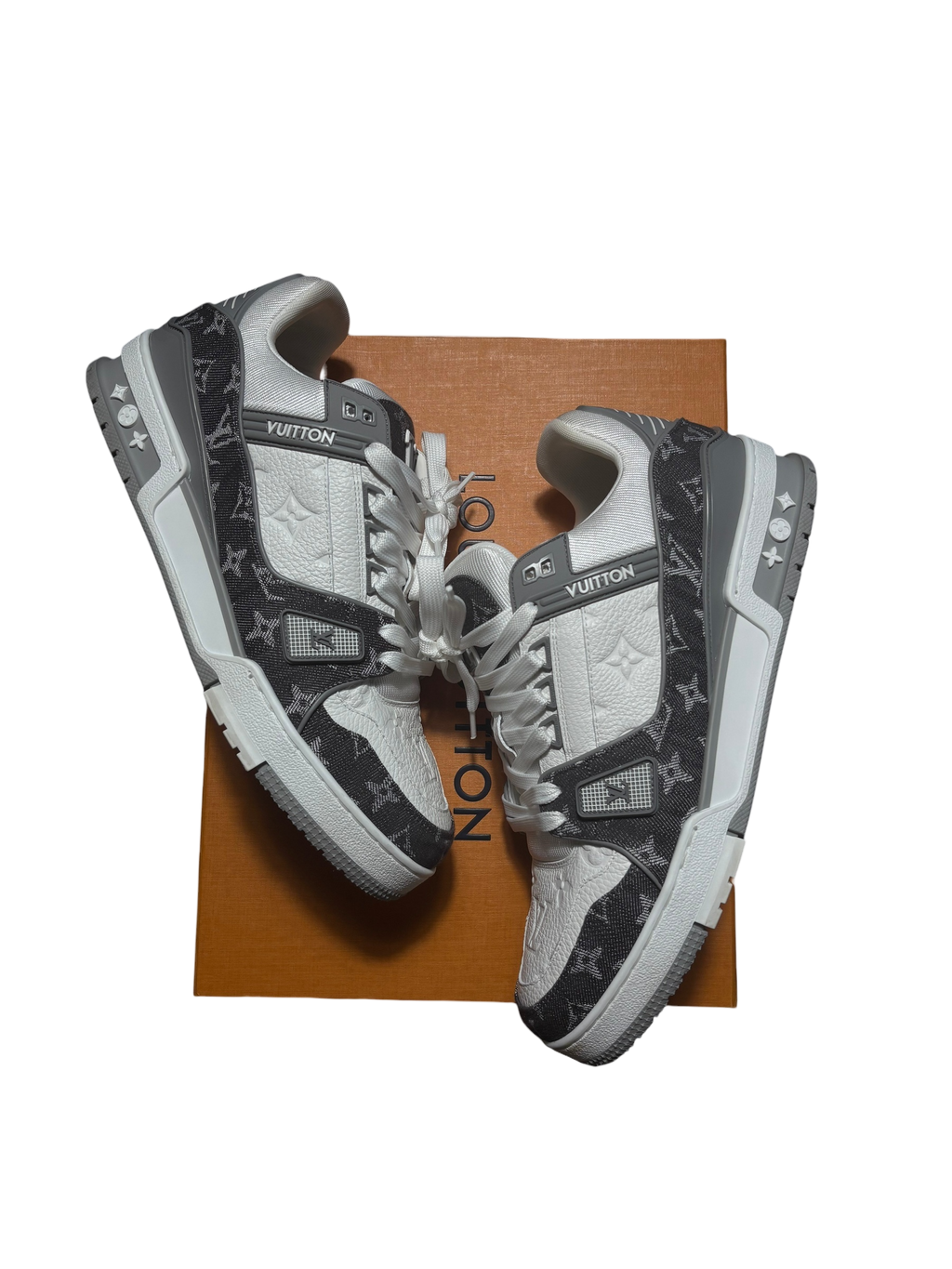 Louis Vuitton Grey Denim LV Trainer