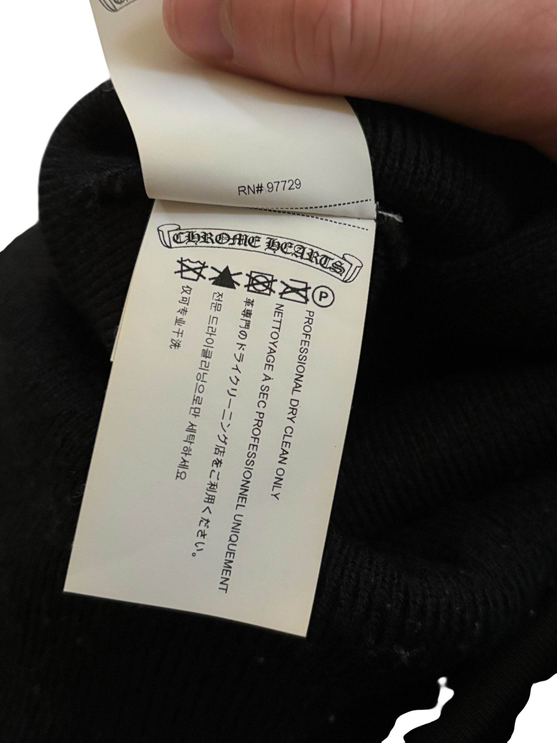 Chrome Hearts Black Logo Beanie