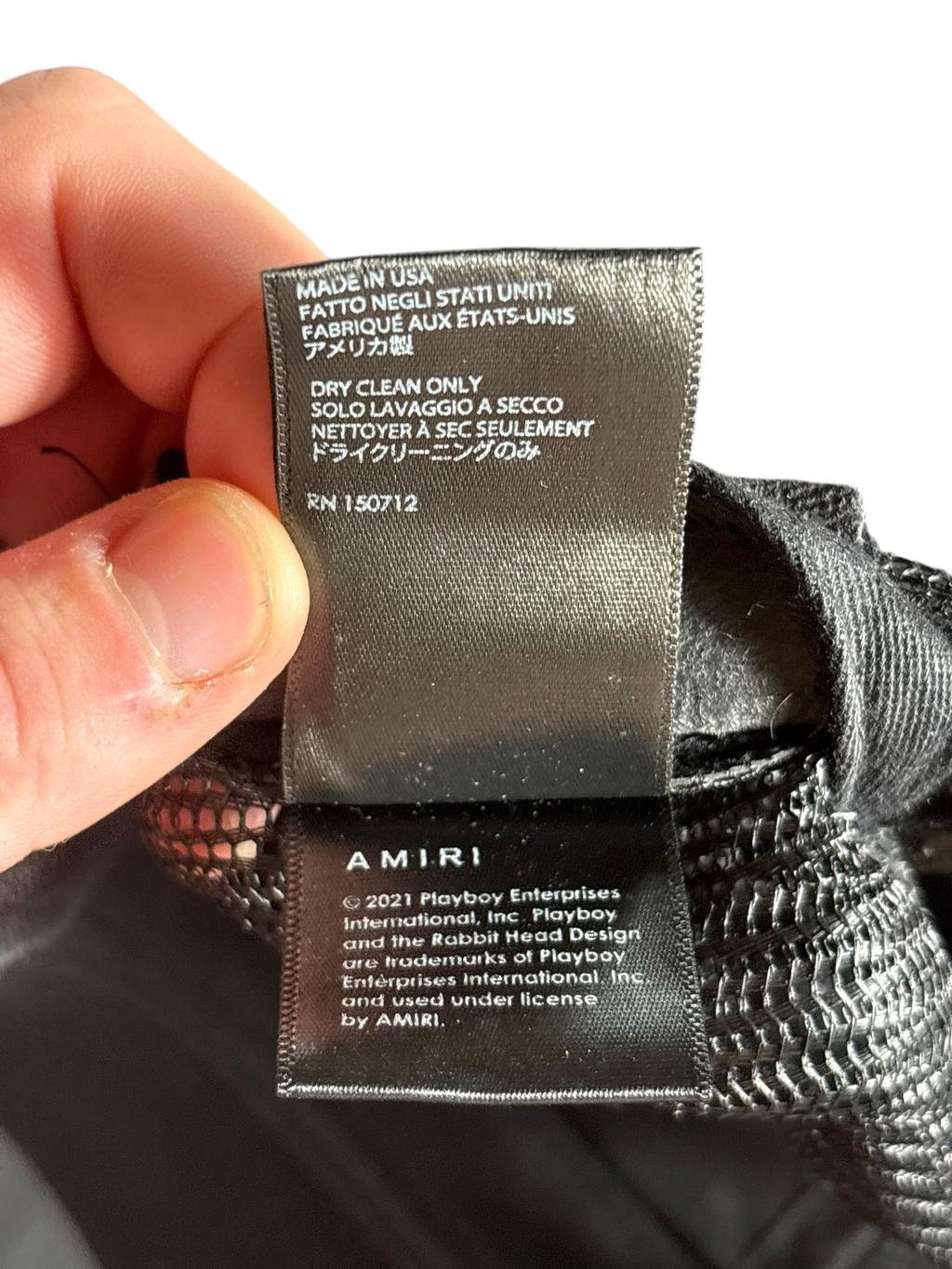 Amiri Playboy Black Trucker Hat