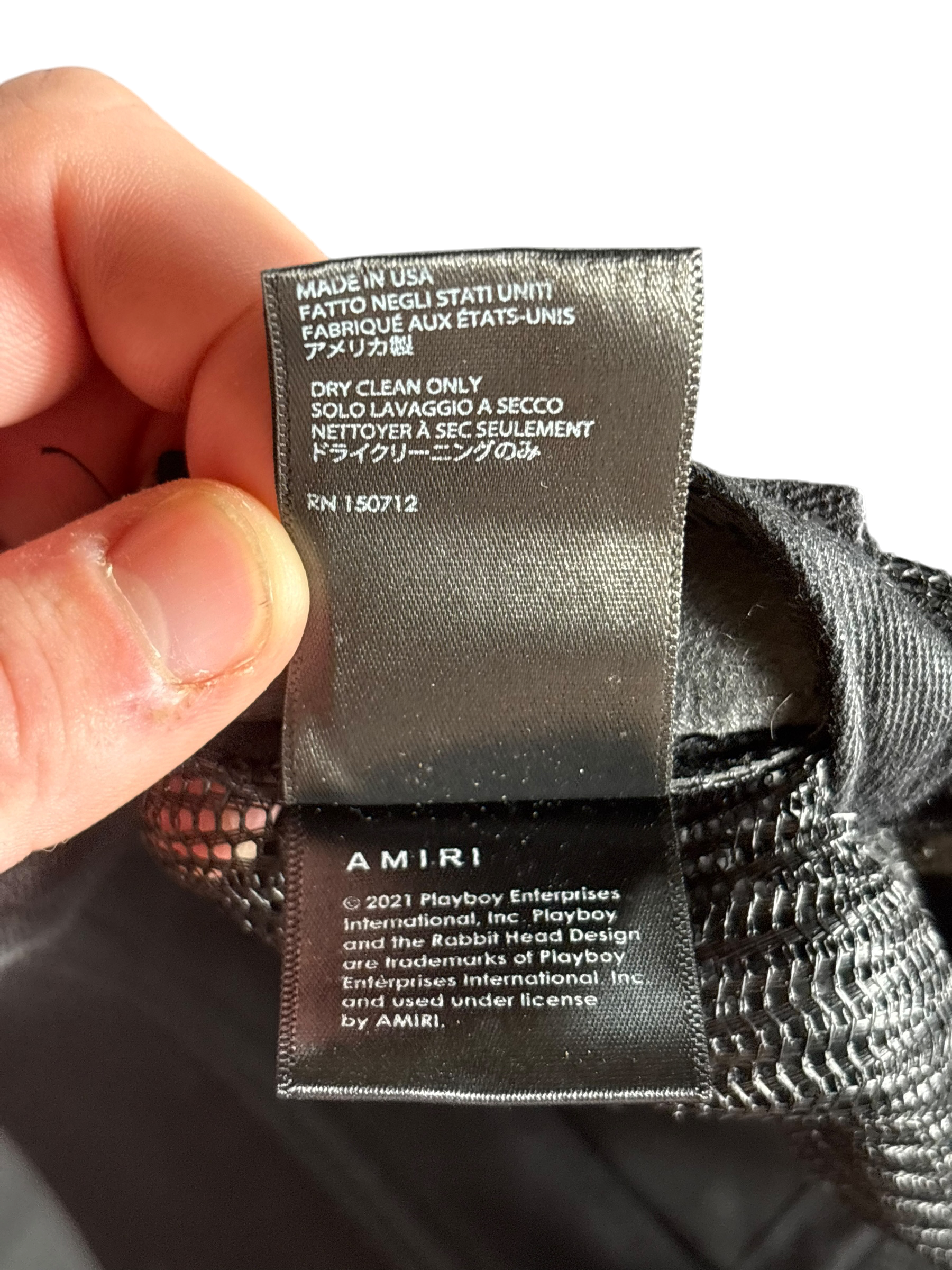 Amiri Playboy Black Trucker Hat