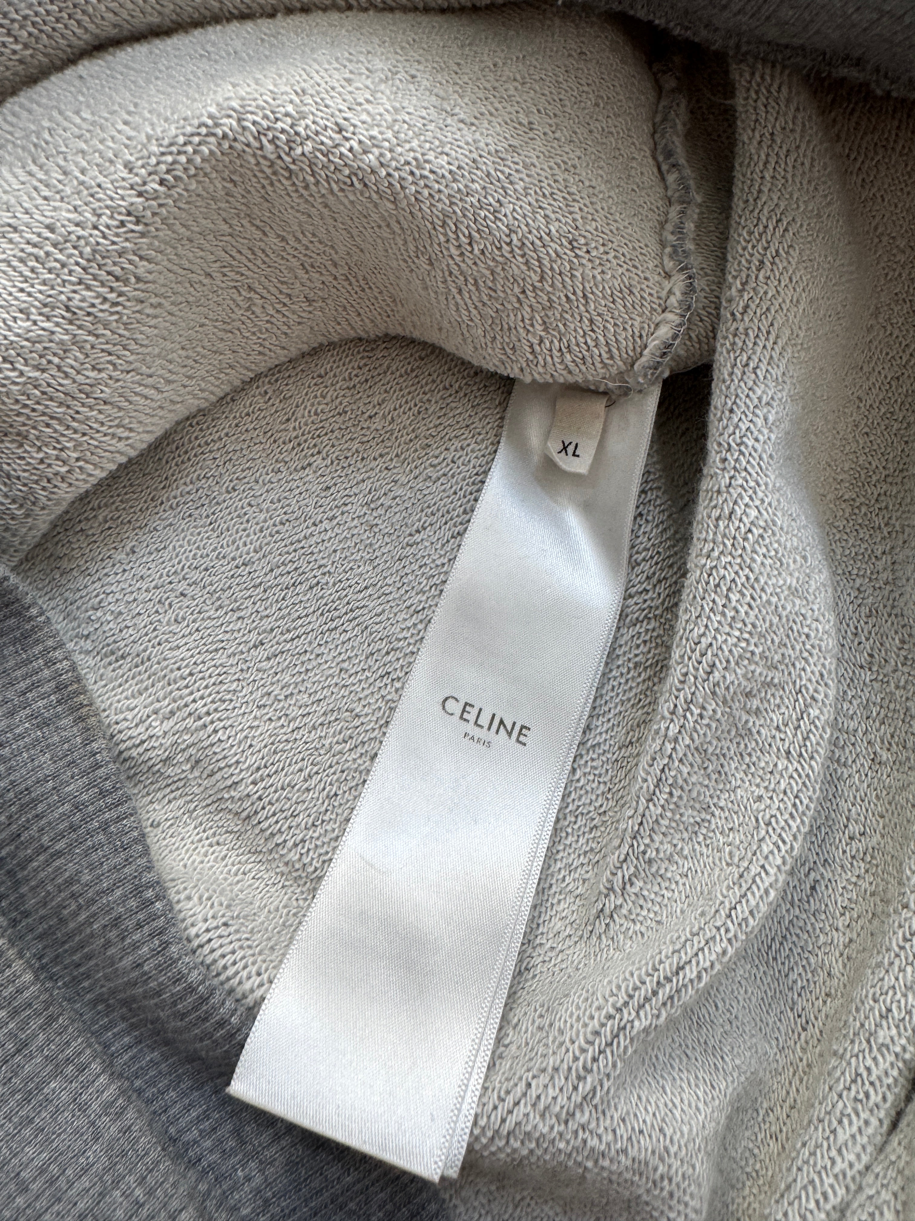 Celine Logo Hoodie Gray - Size XL