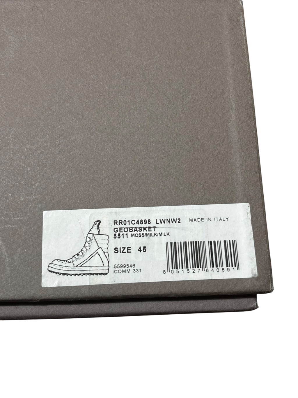 Rick Owens Green Jumbo Lace Geobasket Sneakers - 12