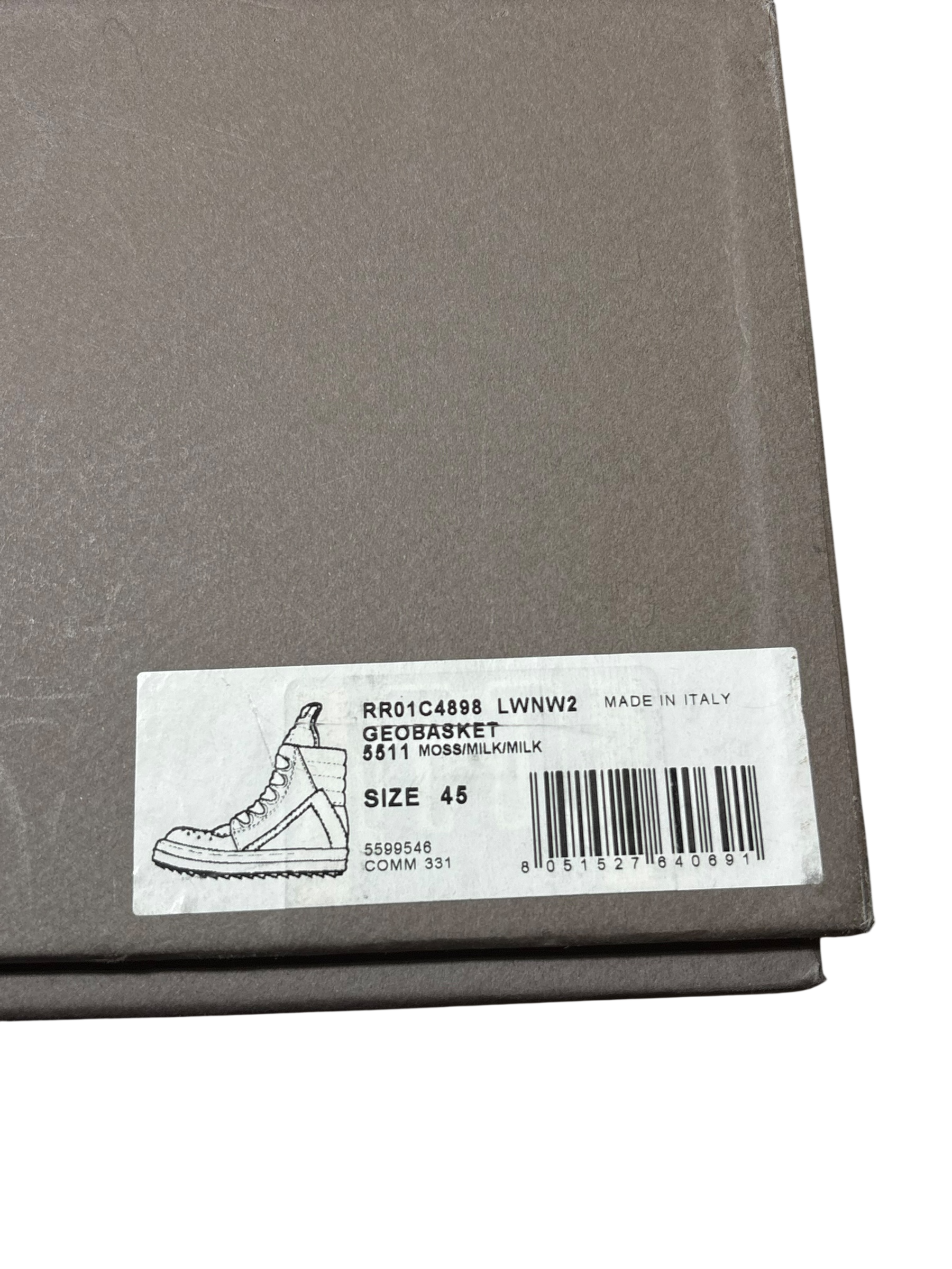 Rick Owens Green Jumbo Lace Geobasket Sneakers - 12