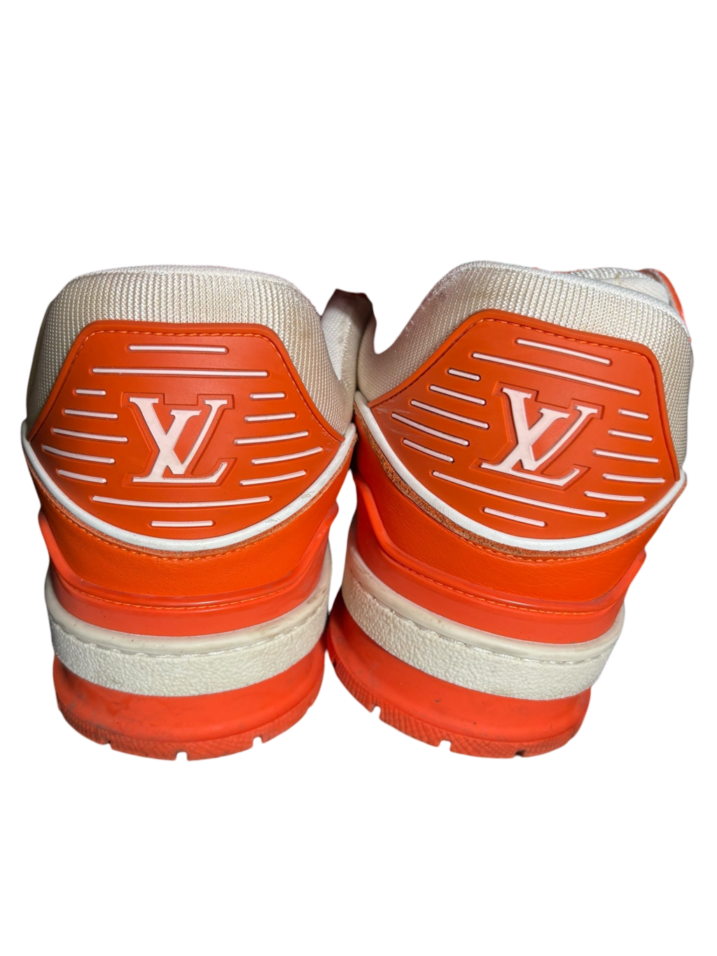 Louis Vuitton White Orange Monogram Trainers