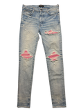 Amiri MX1 LightWash Pink Patch Jeans