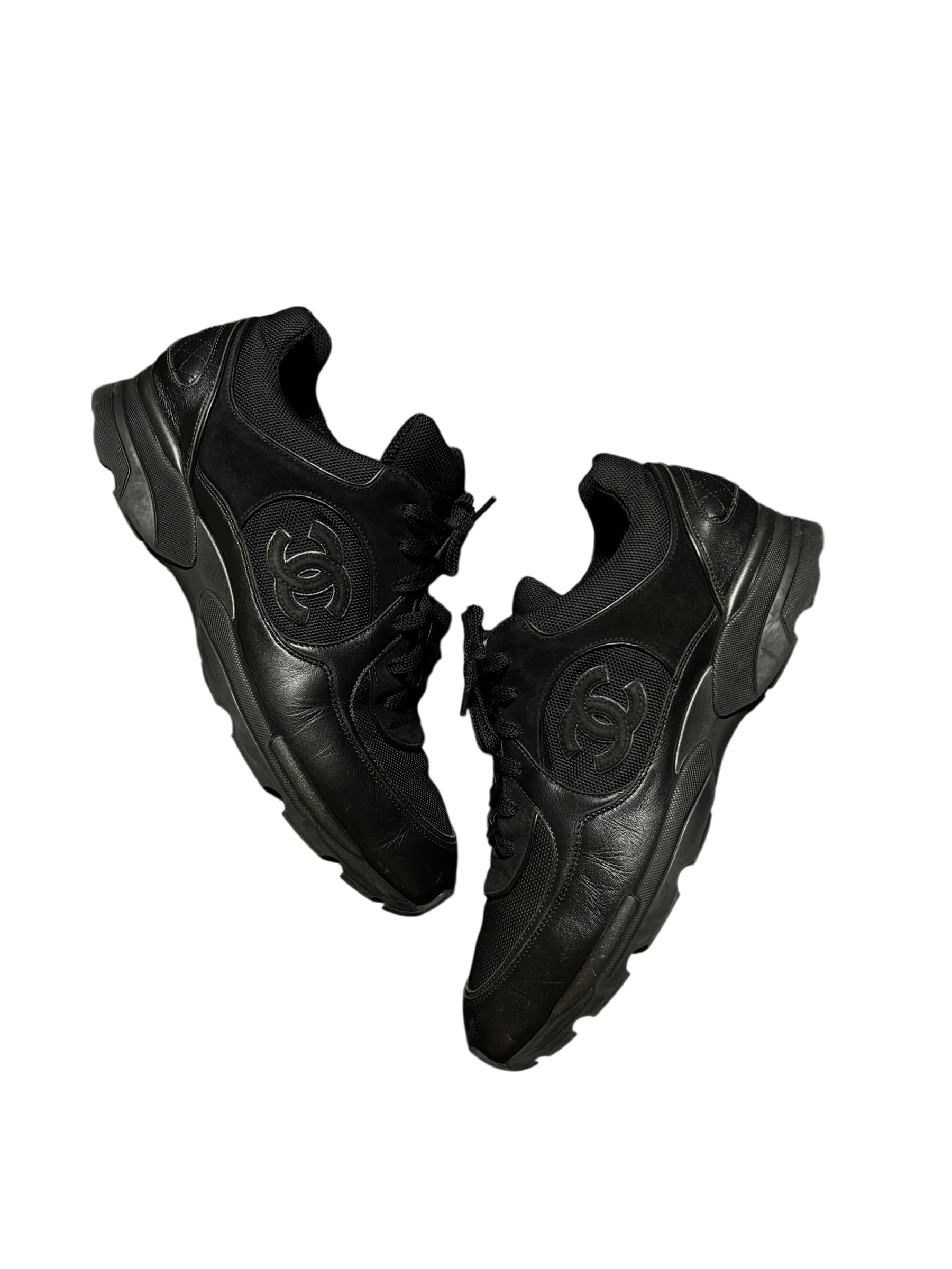 Chanel Black CC Runner Sneakers