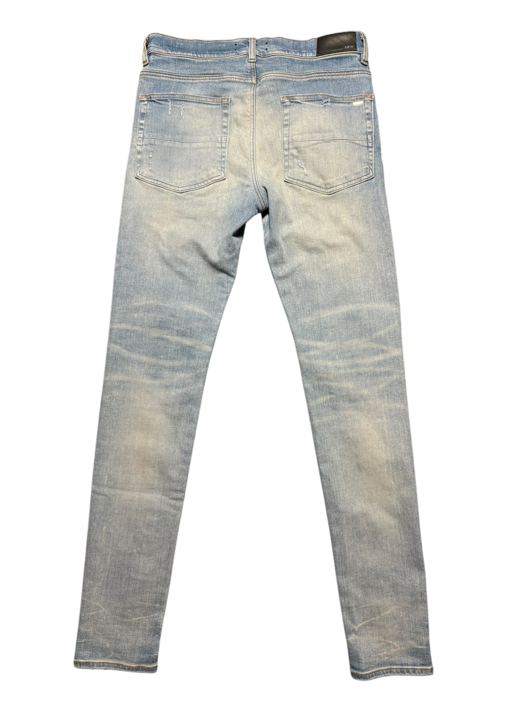 Amiri MX1 LightWash Pink Patch Jeans
