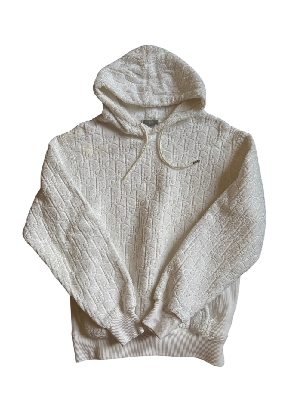 Dior Towel Hoodie White - Size XXS