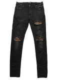 Amiri MX1 Brown Bandana Patch Black Jeans - Size 34