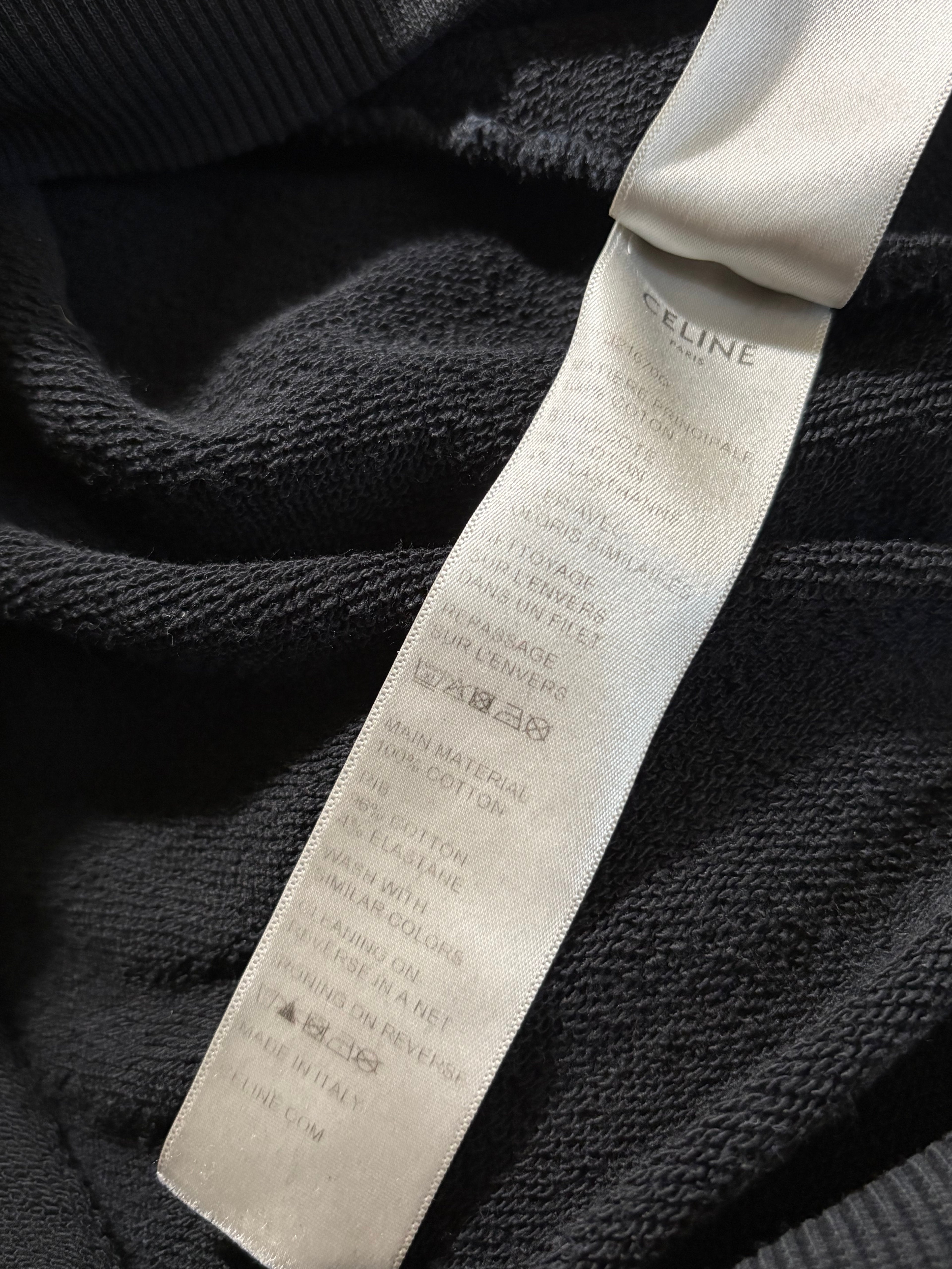 Celine Logo Black Hoodie - Size Medium