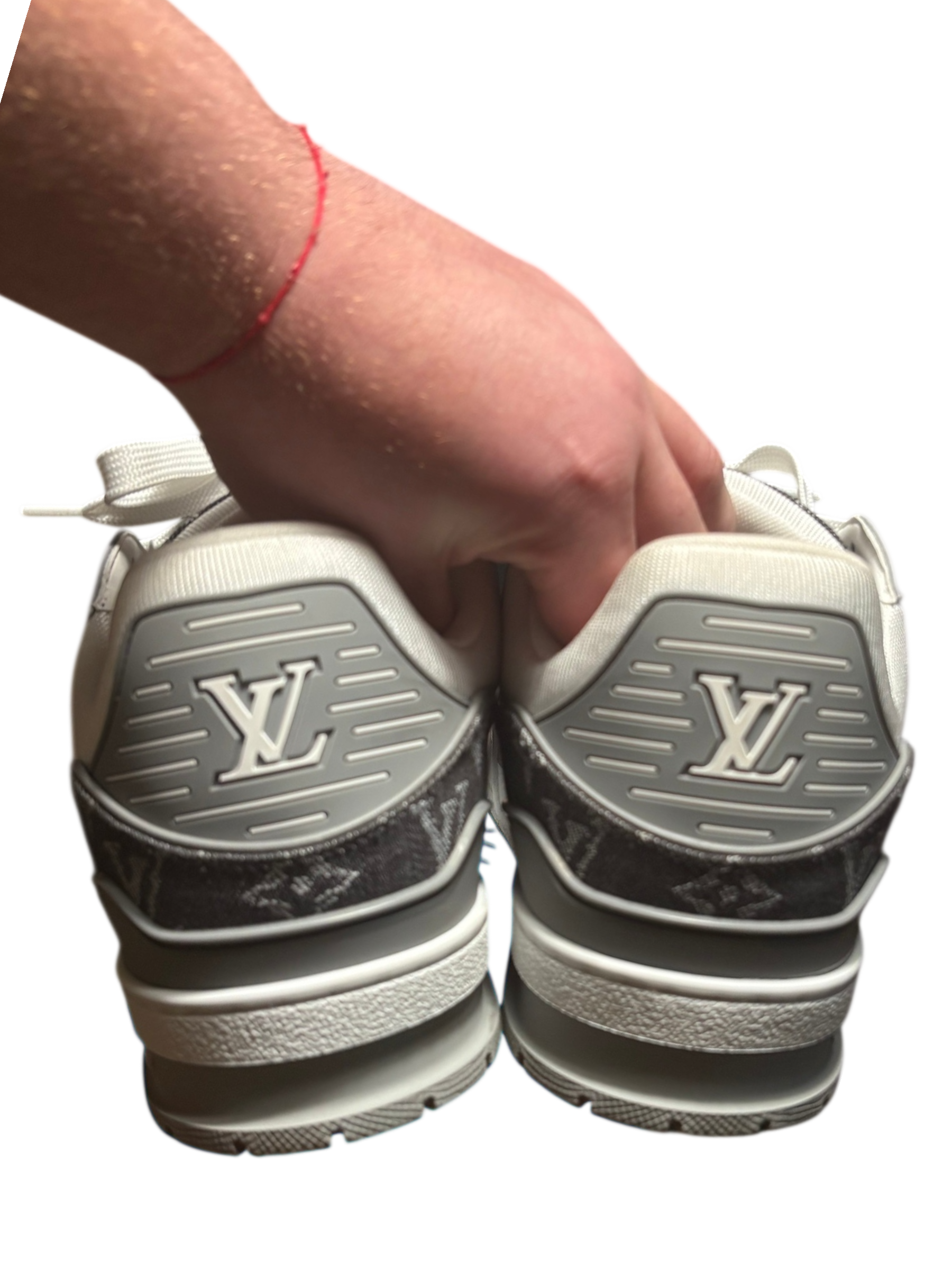 Louis Vuitton Grey Denim LV Trainer