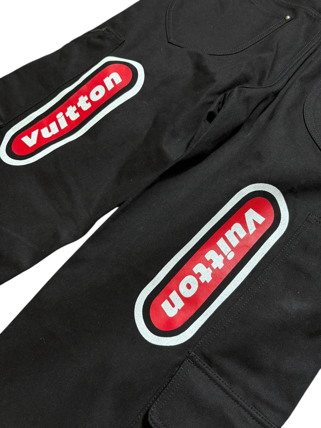 Louis Vuitton Graffiti Print Cargo Jeans