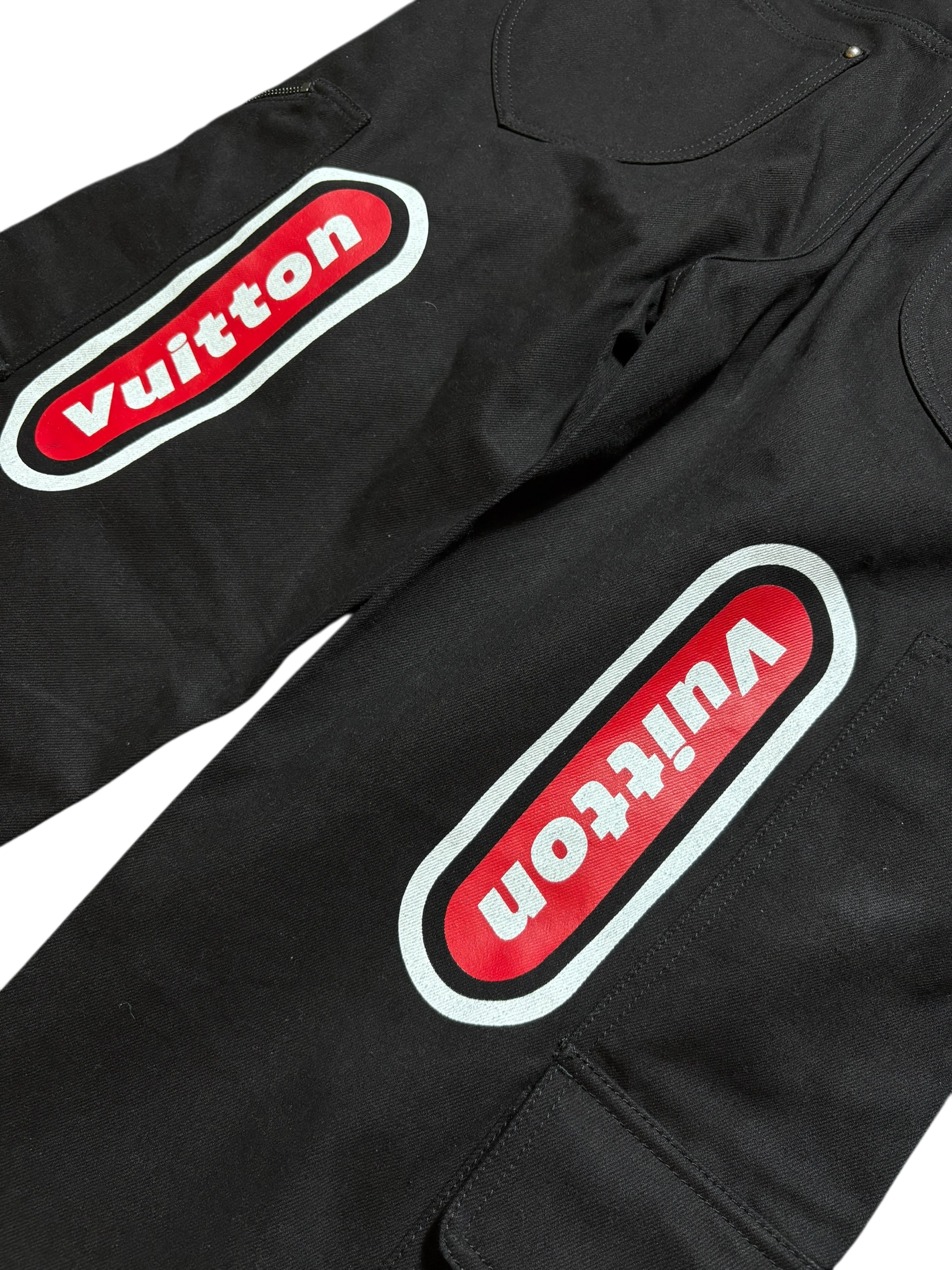 Louis Vuitton Graffiti Print Cargo Jeans