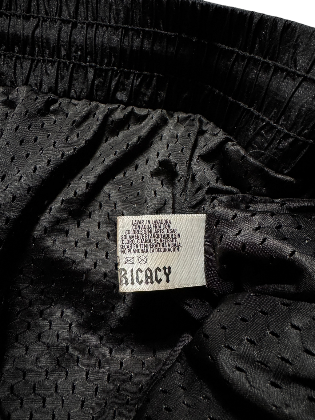 Lost Intricacy Black Nylon Shorts