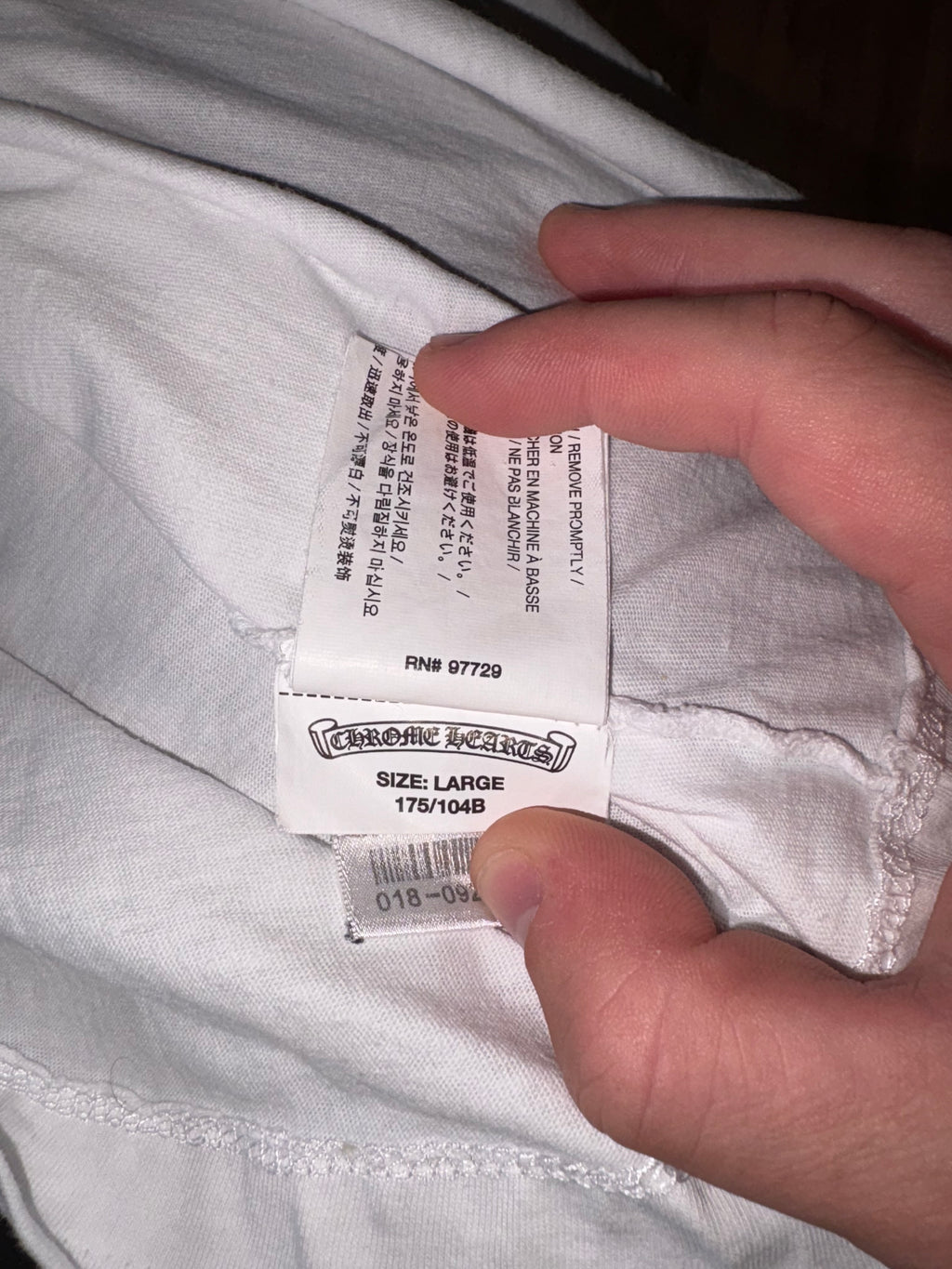 Chrome Hearts Pink Letter Vertical Logo Long Sleeve - Size L