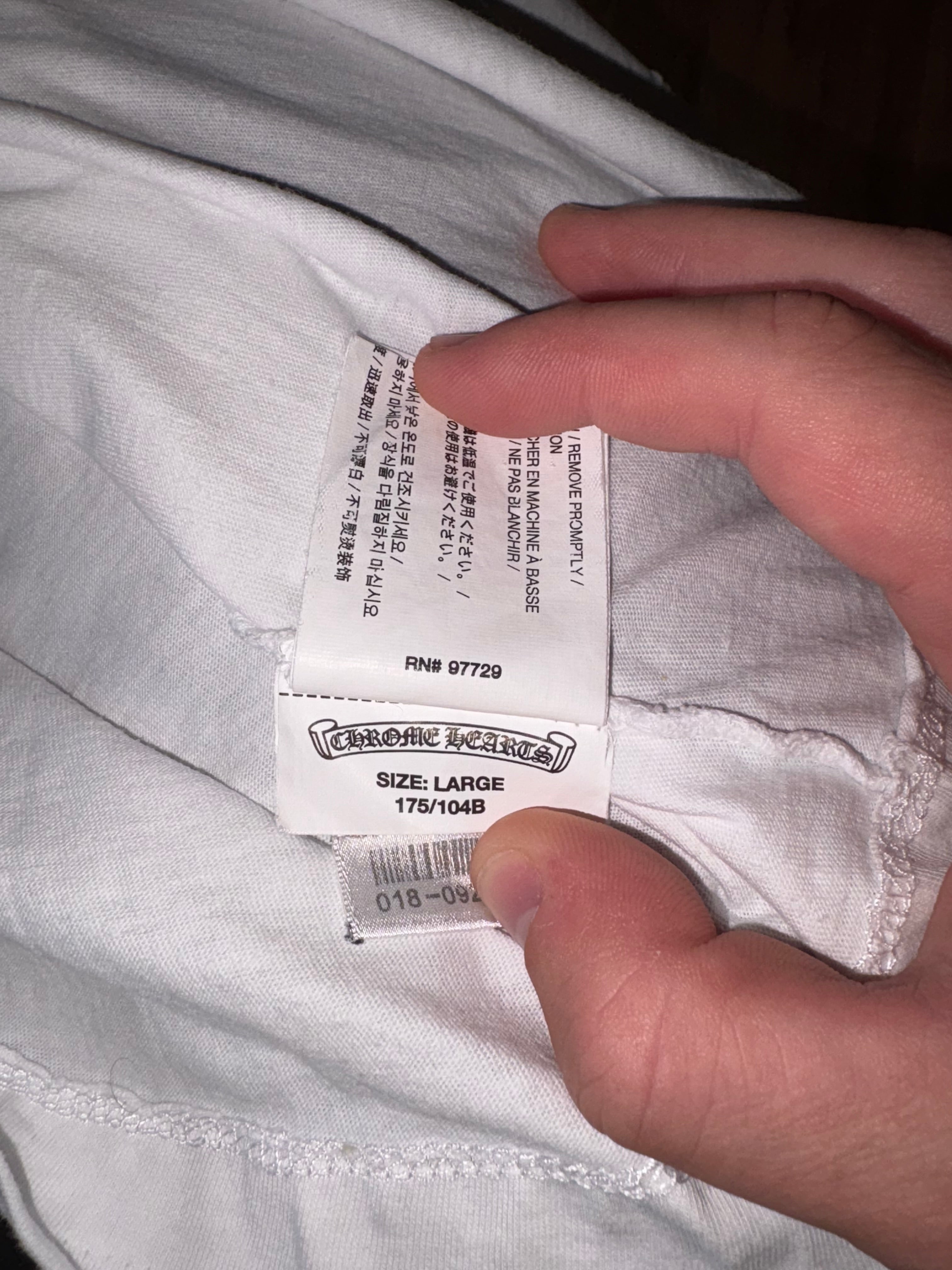 Chrome Hearts Pink Letter Vertical Logo Long Sleeve - Size L