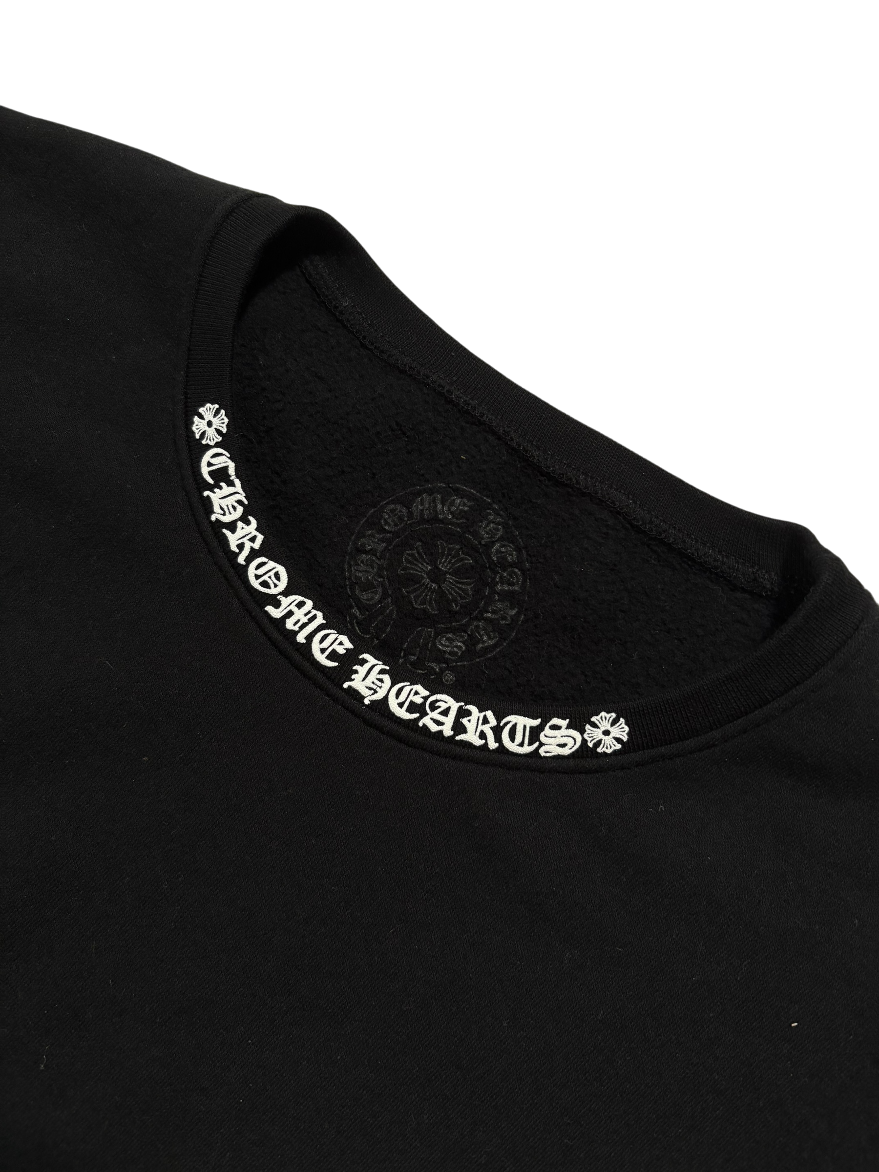 Chrome Hearts Neck Logo Crewneck - Size XL