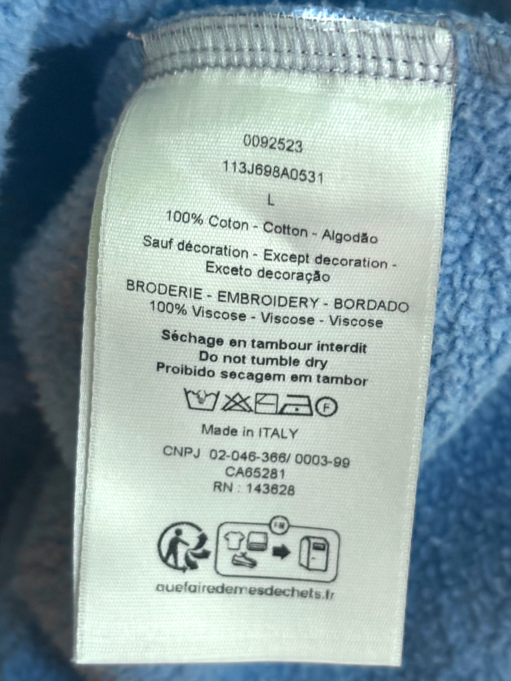 Christian Dior CD Hoodie Blue