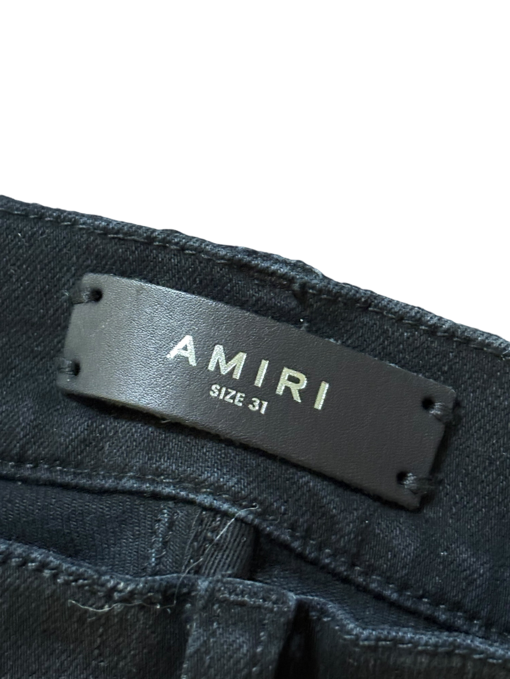 Amiri MX1 Black White Patch Jeans - Size 31