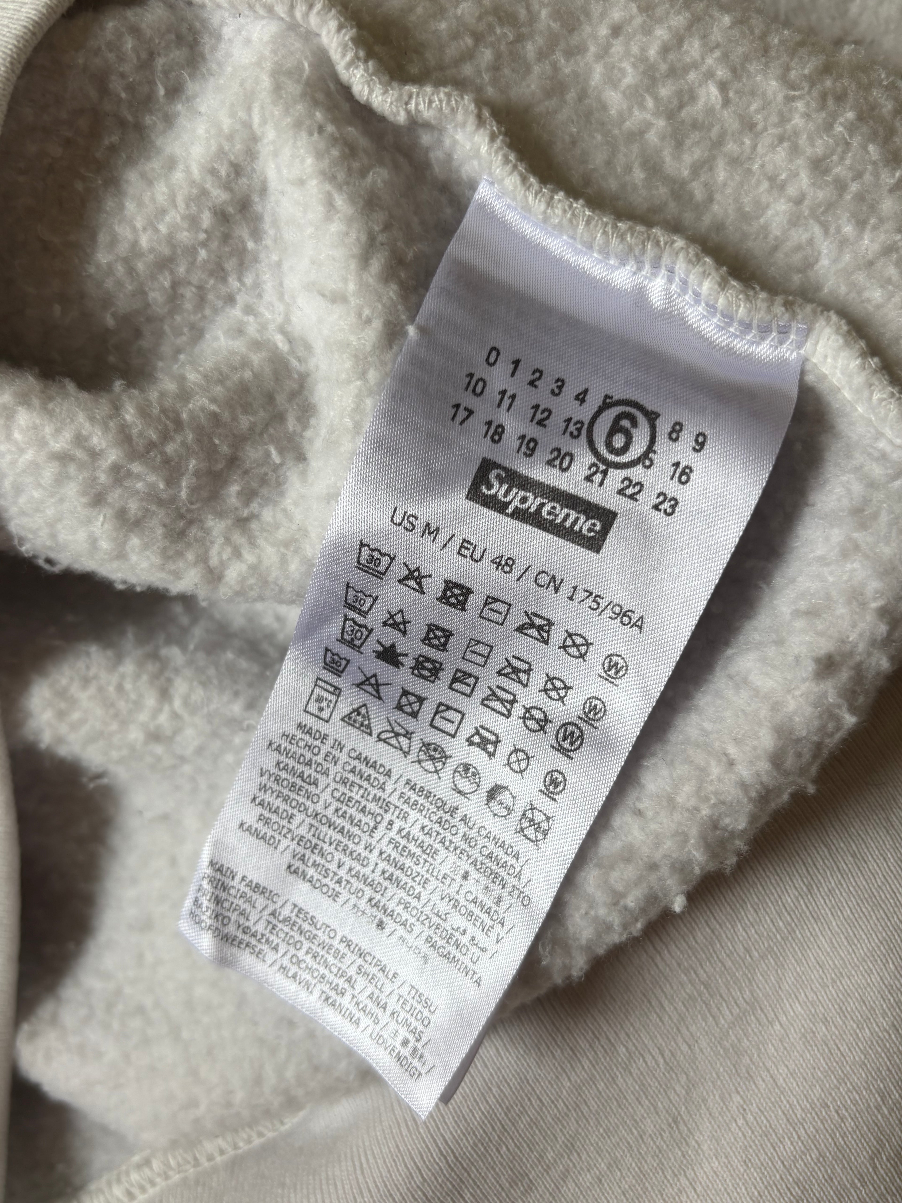 Supreme MM6 Maison Margiela Box Logo Zip Up Hoodie - Size M