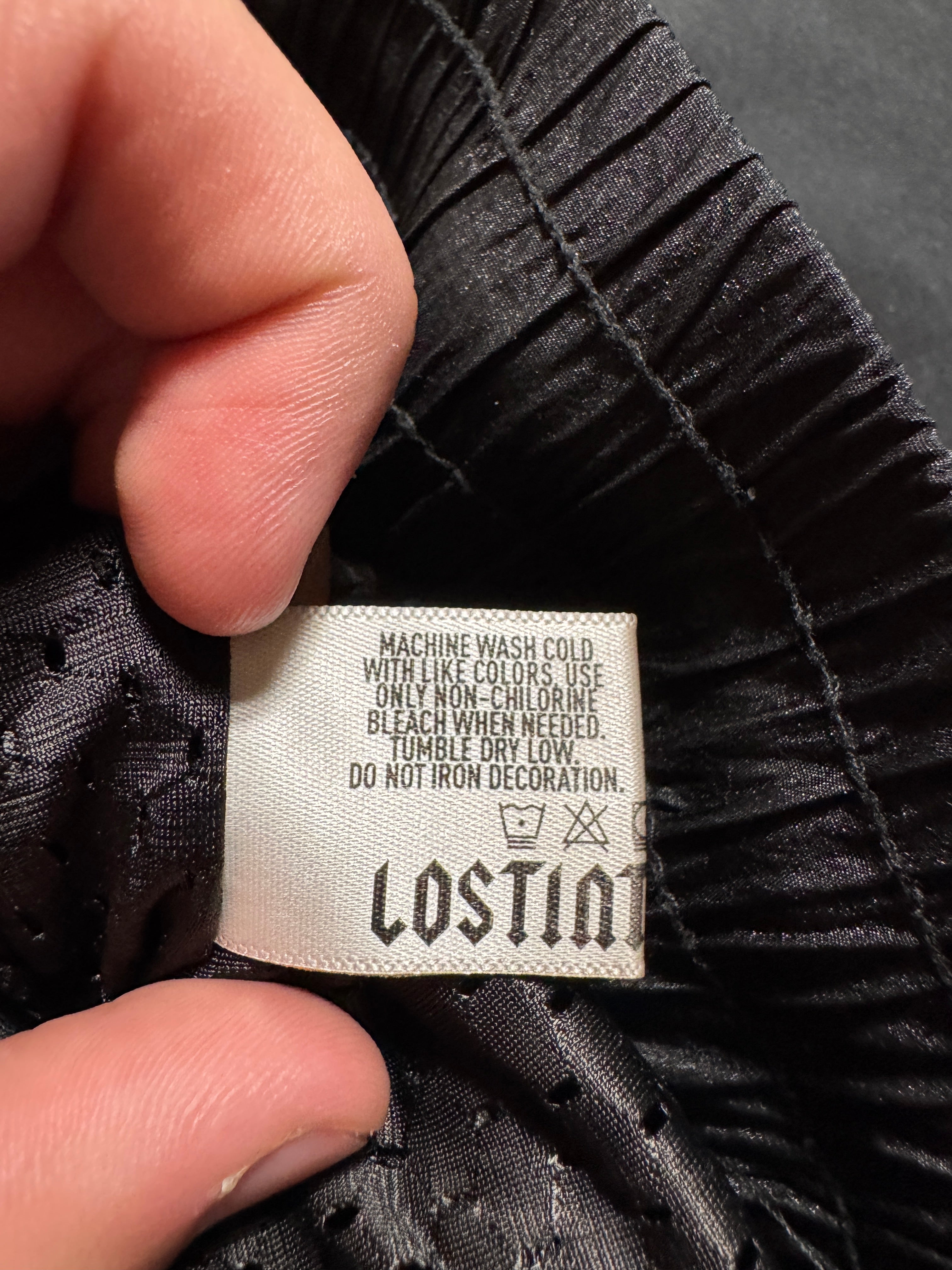 Lost Intricacy Black Nylon Shorts