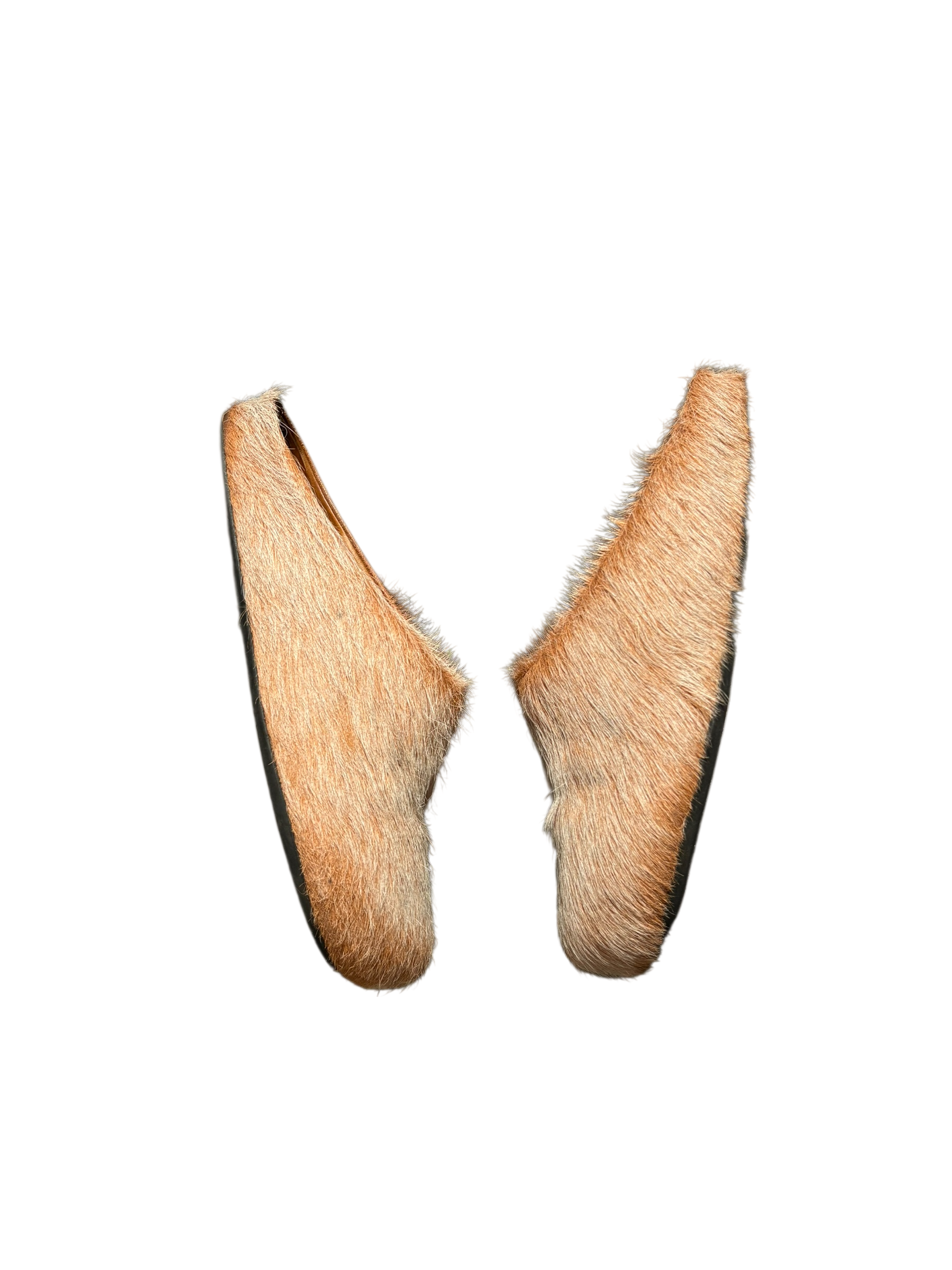 Marni Acid Orange Fur Mules - Size 8