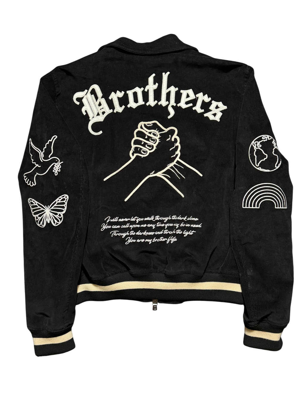 Amiri Corduroy Brothers Varsity Jacket Black