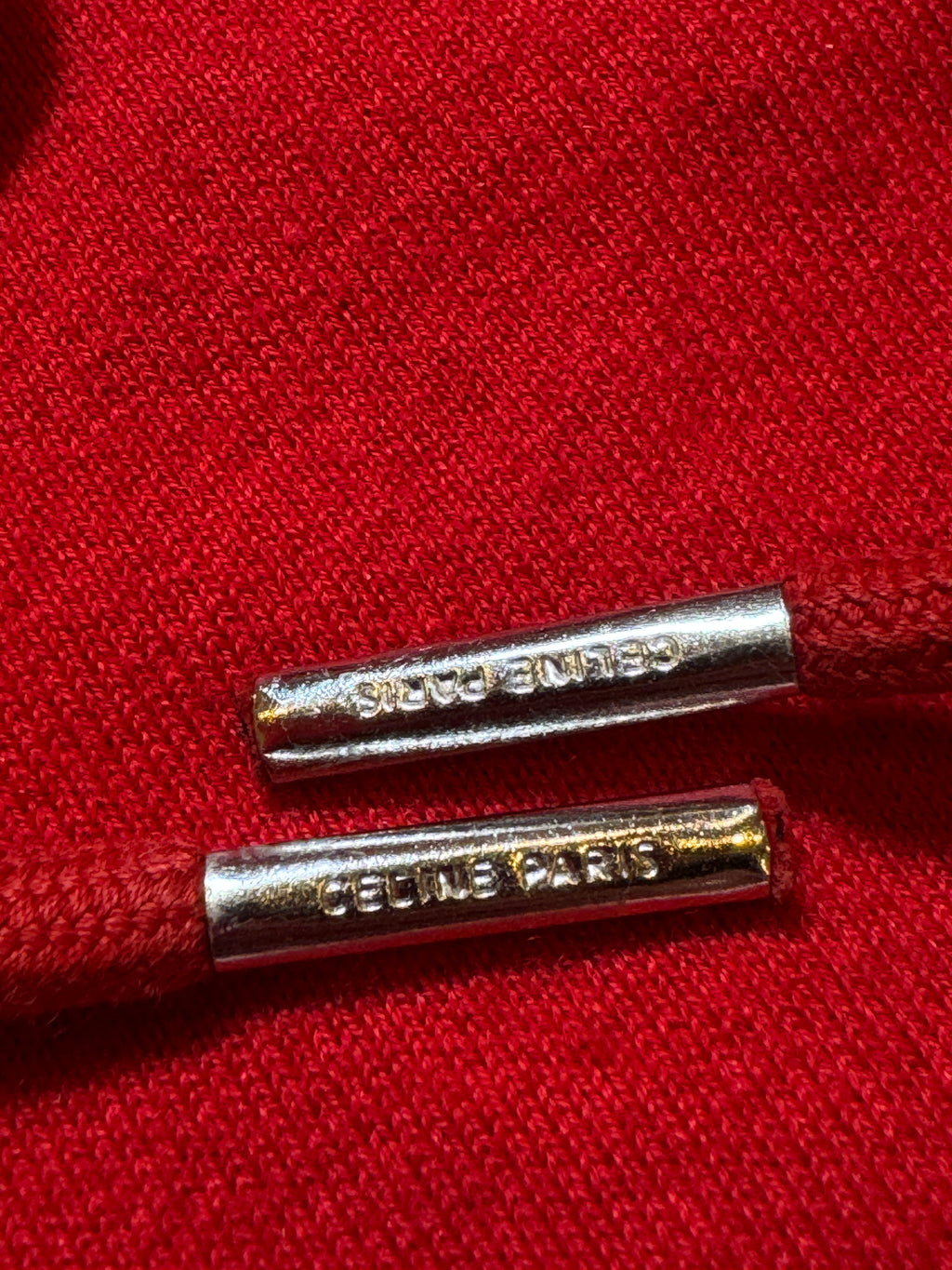 Celine Paris Logo Red Hoodie - Size M