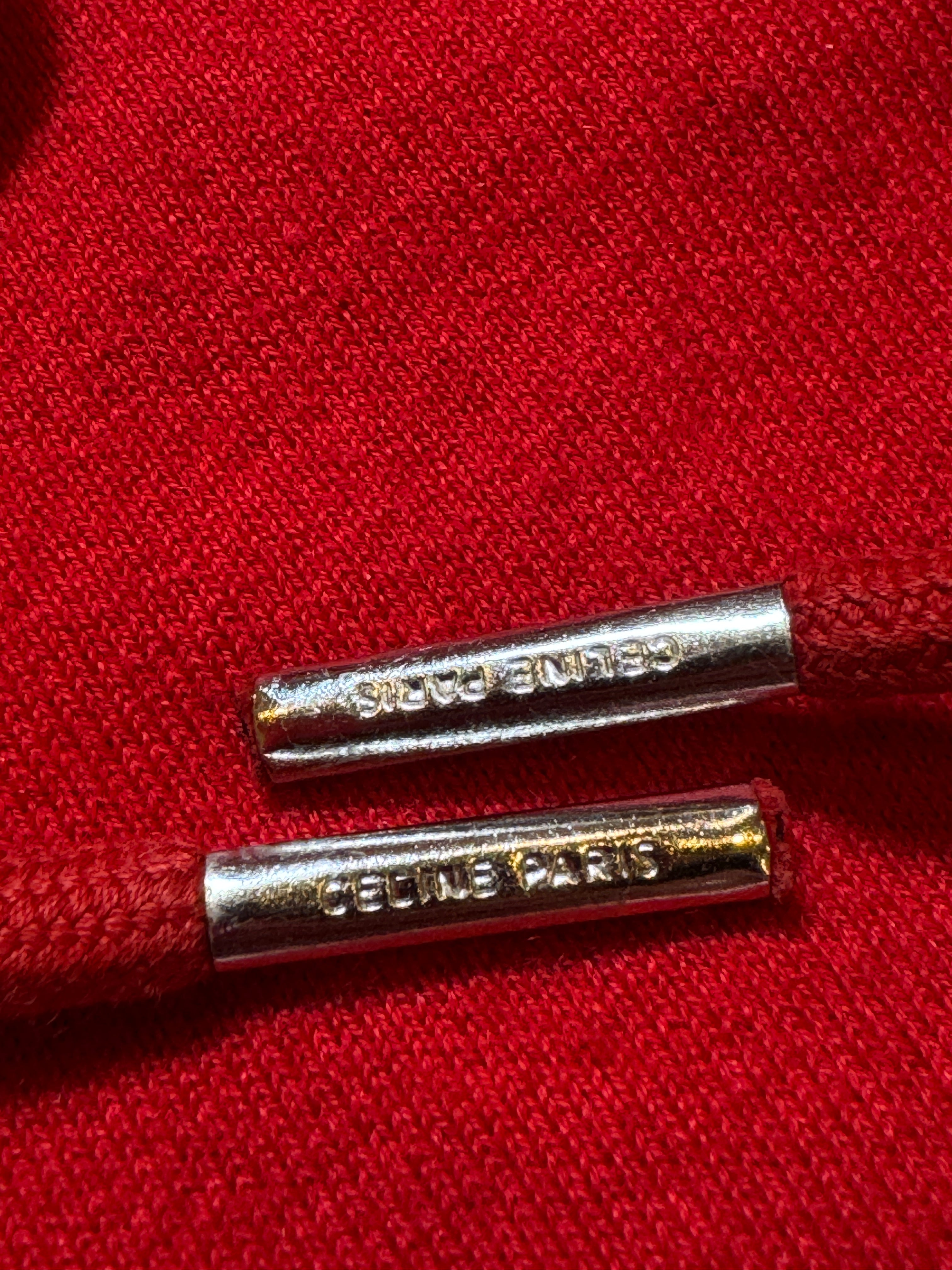 Celine Paris Logo Red Hoodie - Size M