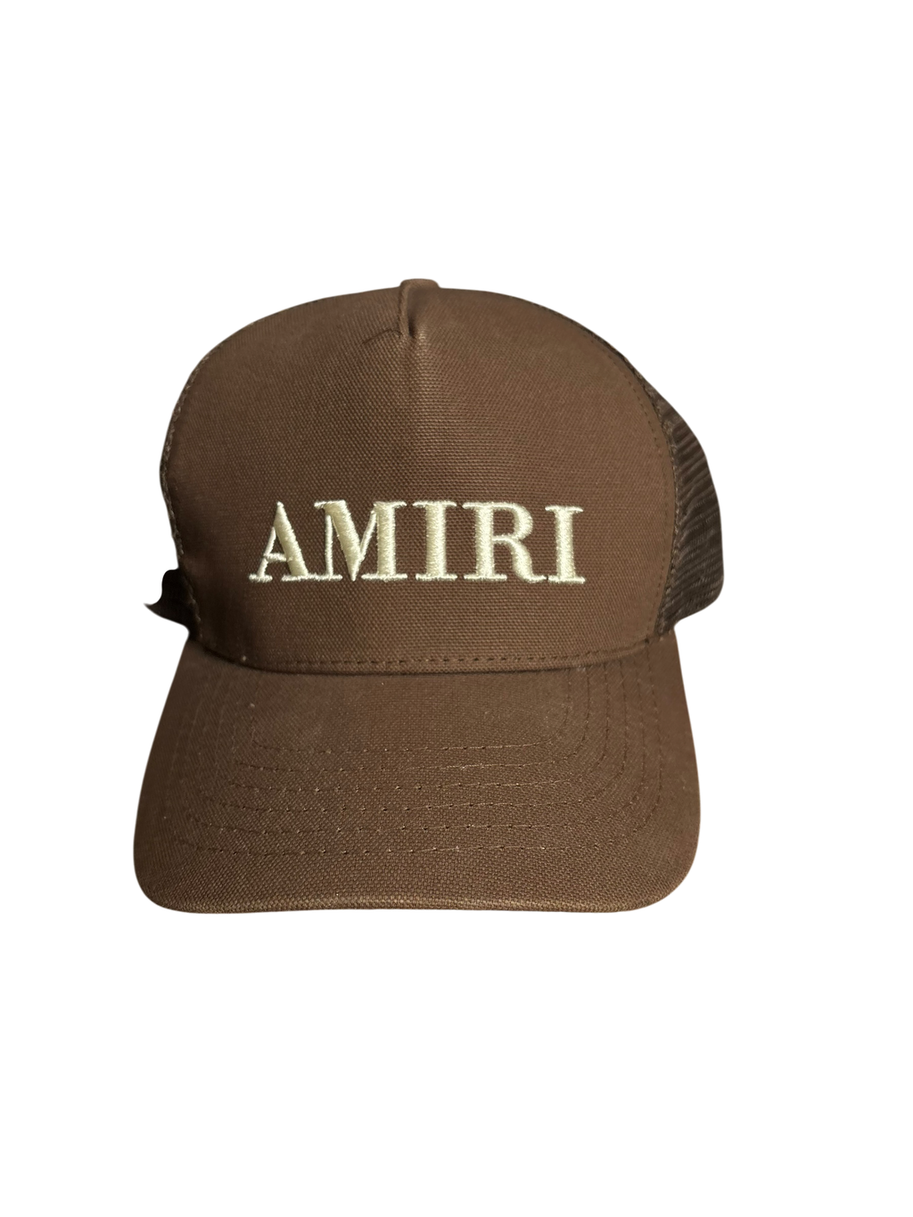 Amiri Logo Brown Trucker Hat